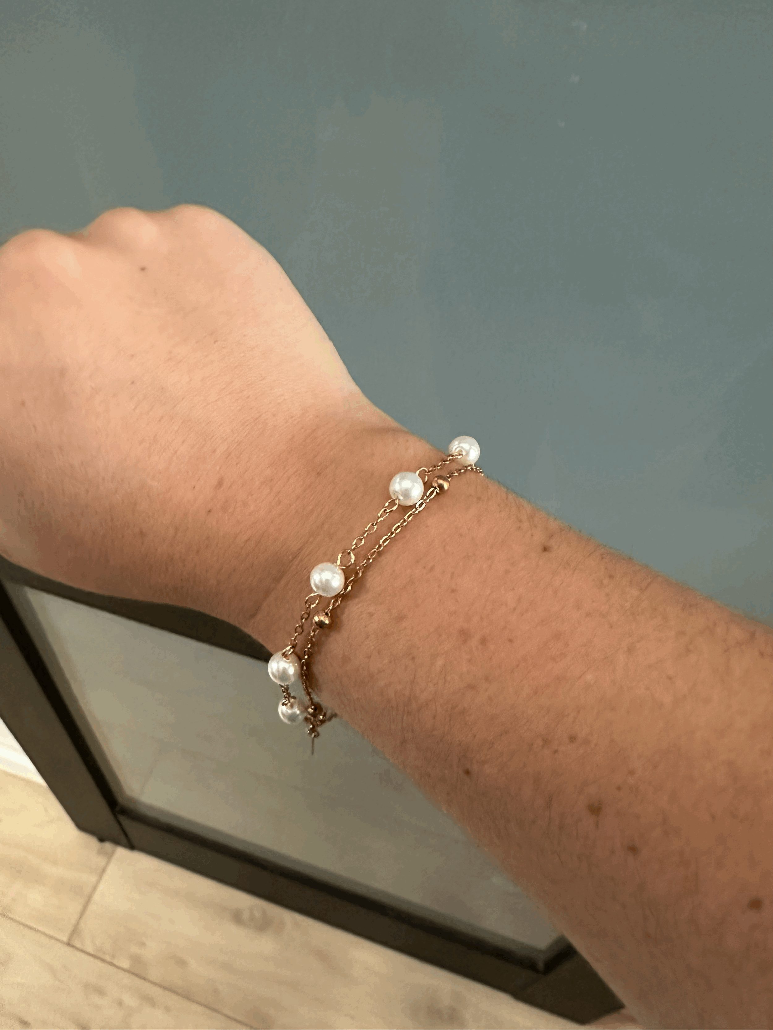 Layered Pearl Bracelet