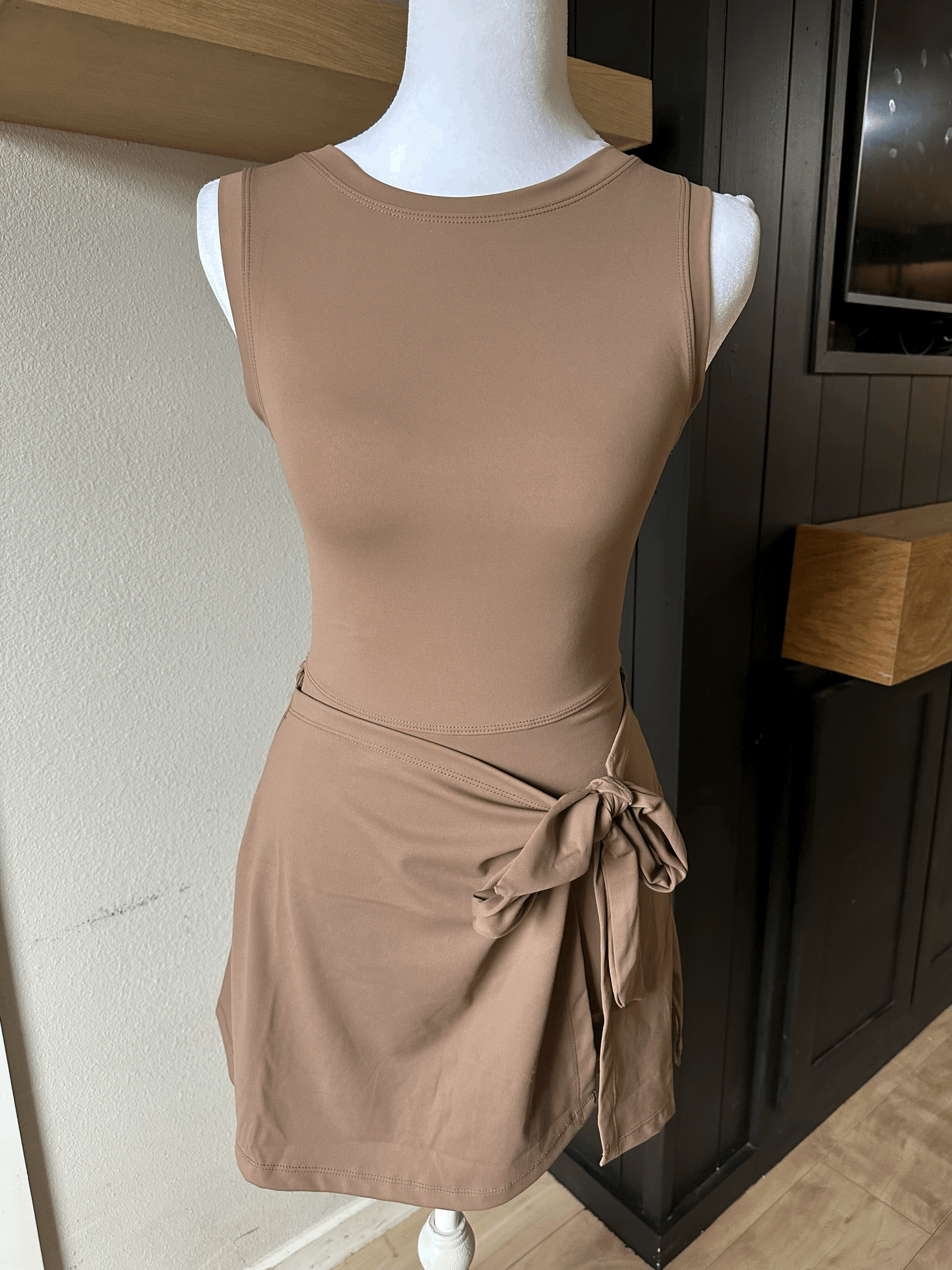 Tarah Athletic Dress-Brown