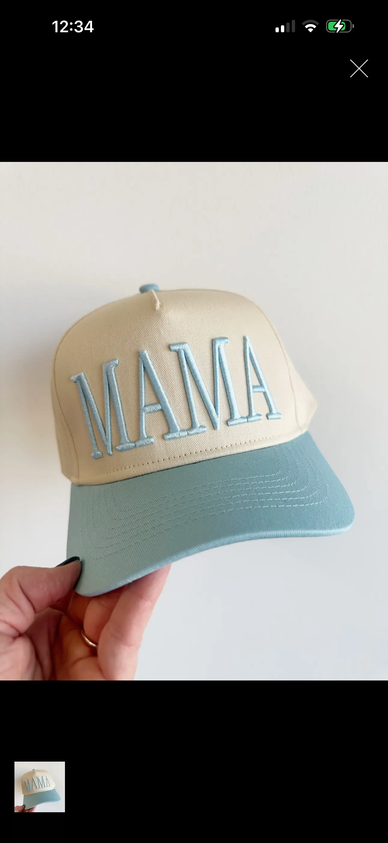 Mama Vintage Trucker Hat-Blue