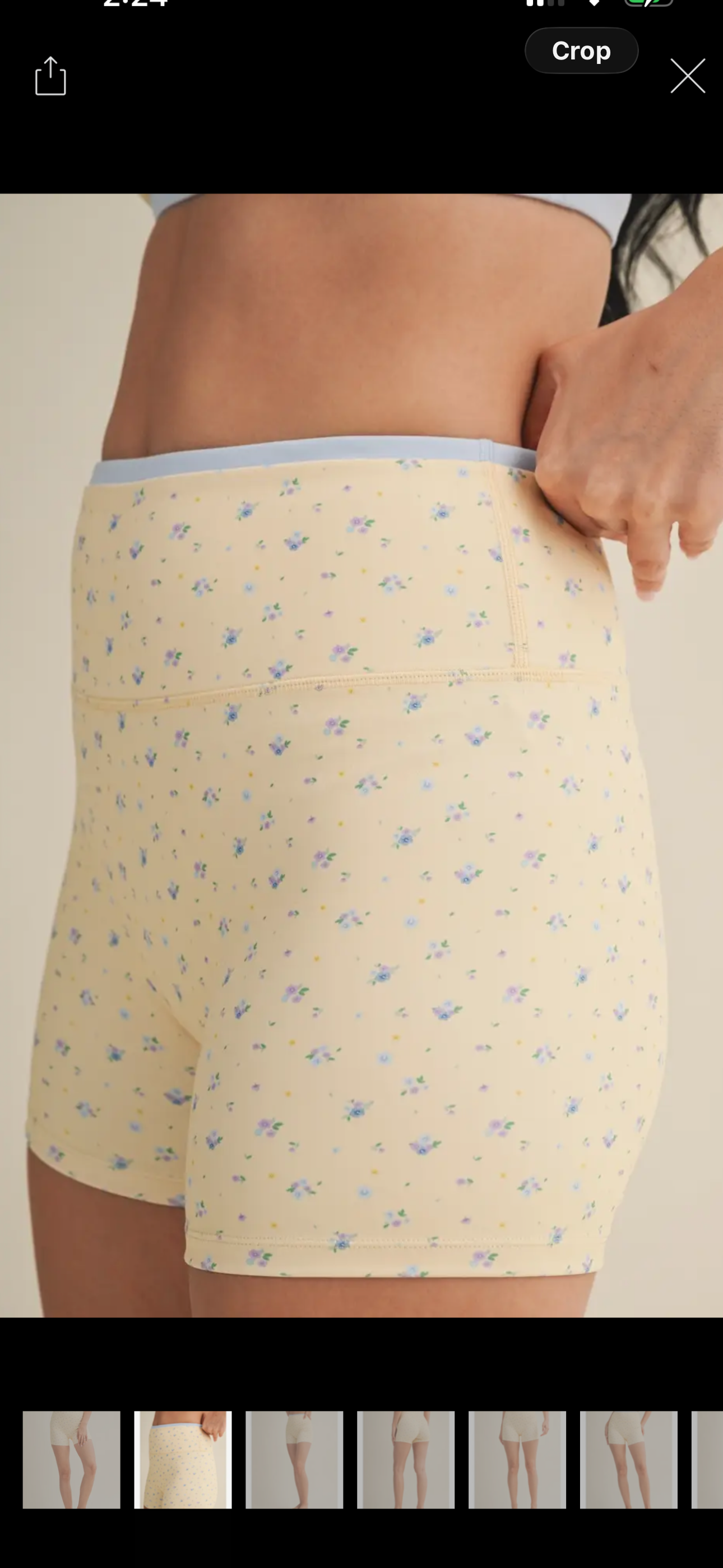 Yellow Ditsy Biker Short