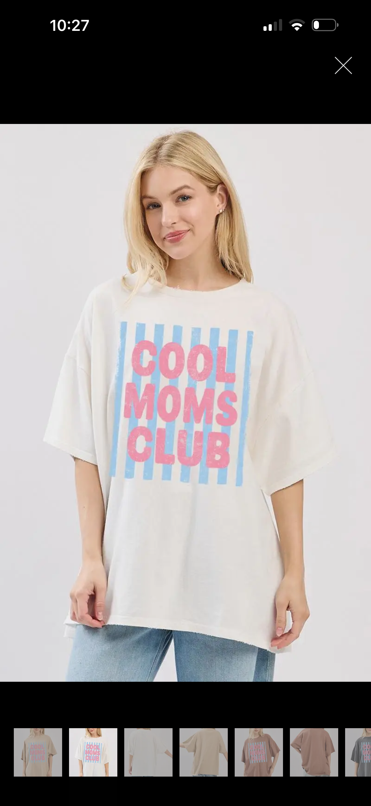 Cool Moms Club Graphic Oversized Box Tee