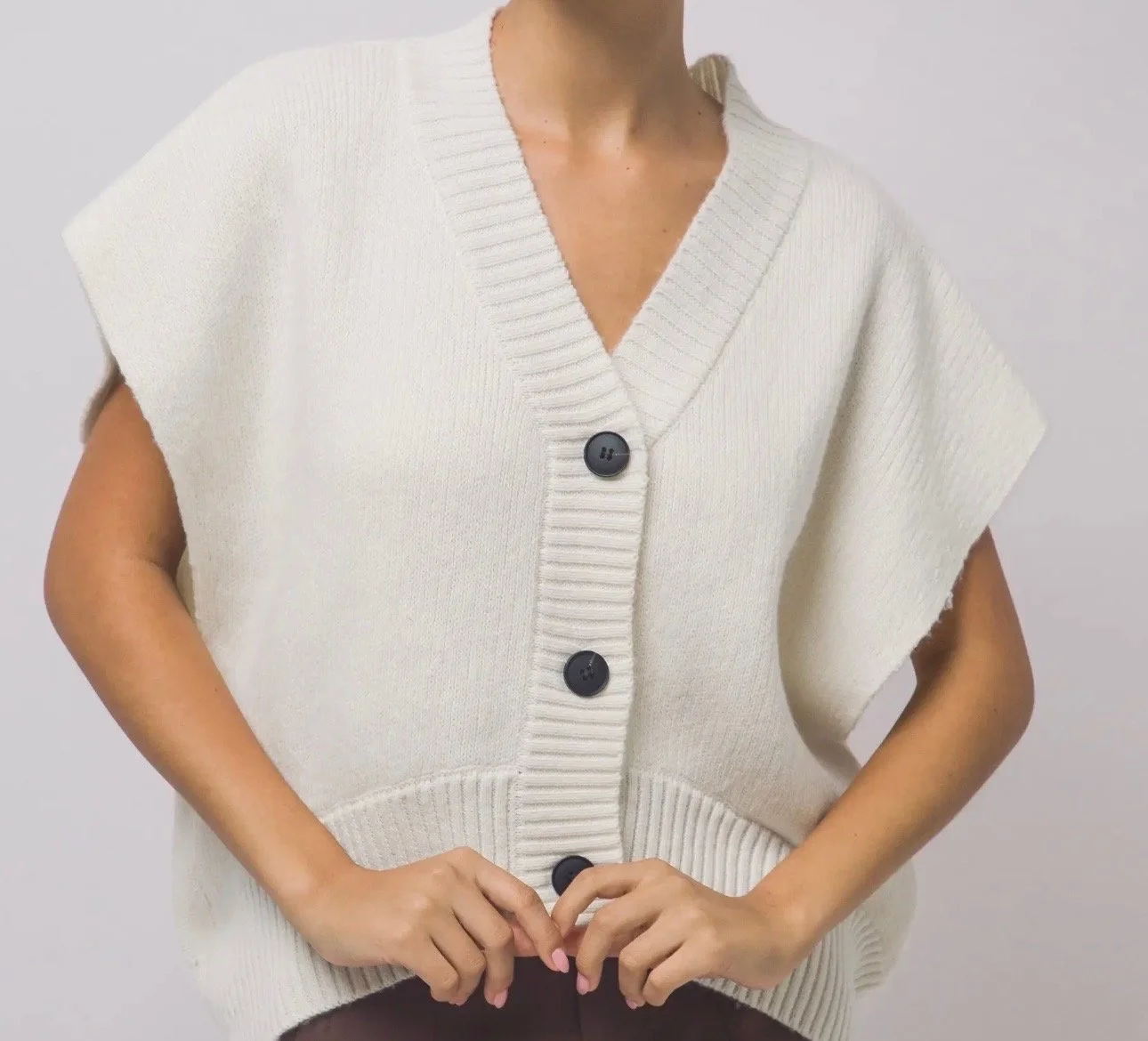 Jade Oversized Sweater Cardigan Vest