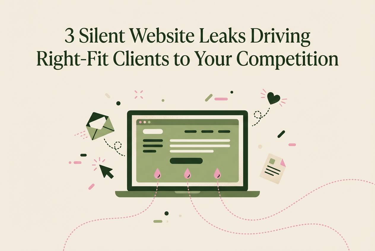 3 Silent Website Leaks Driving Right-Fit Clients to Your Competition