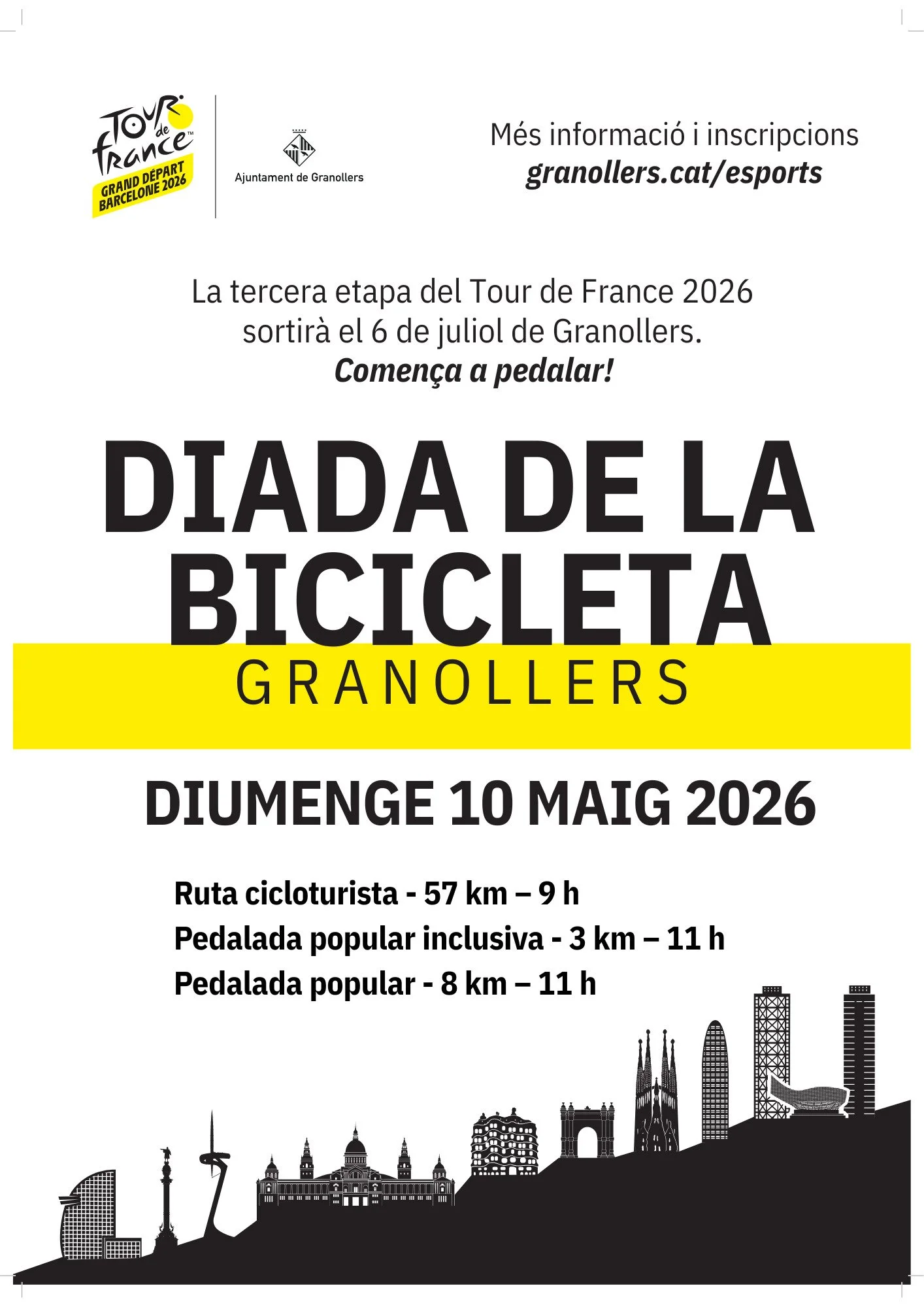 Granollers celebra la Diada de la Bicicleta 2026 amb un nou recorregut i la vista posada al Tour