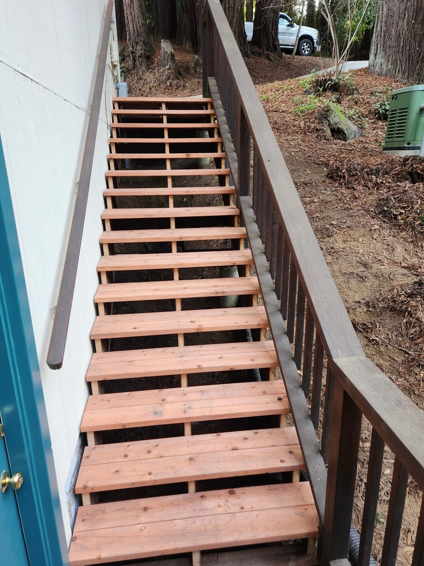 Here&rsquo;s a follow up on this stair project - we replaced the compromised boards and properly sealed the stringer to the siding. This will last 50 more years!