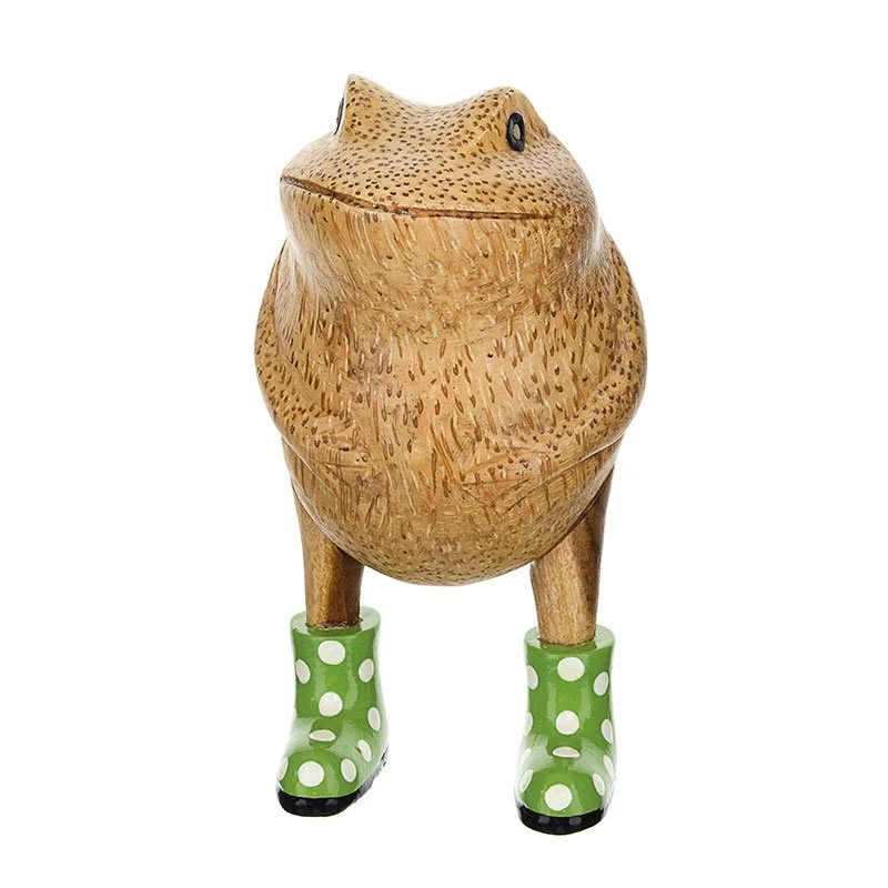 Green spotty boots jolly frog