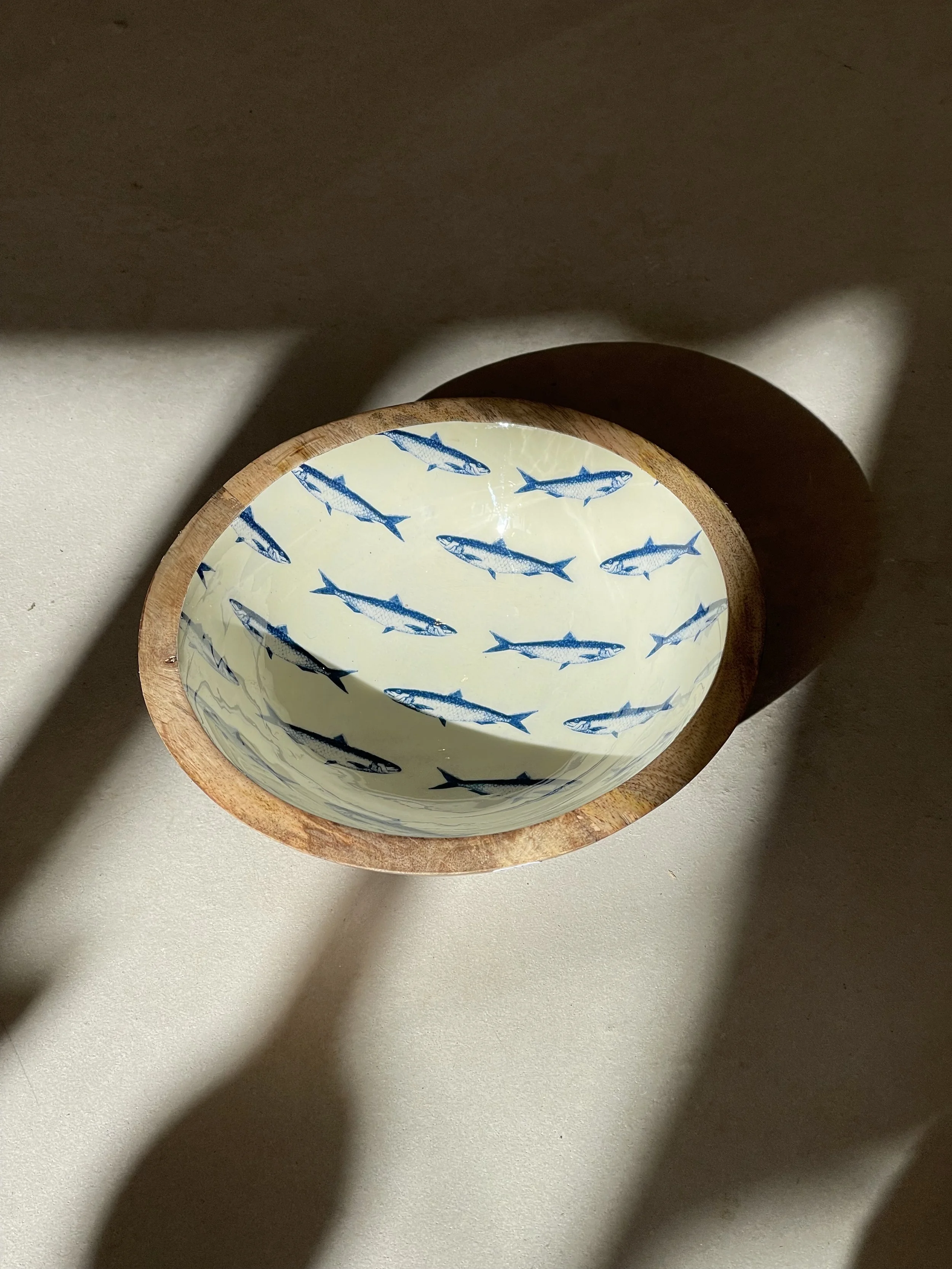 Small fish print bowl