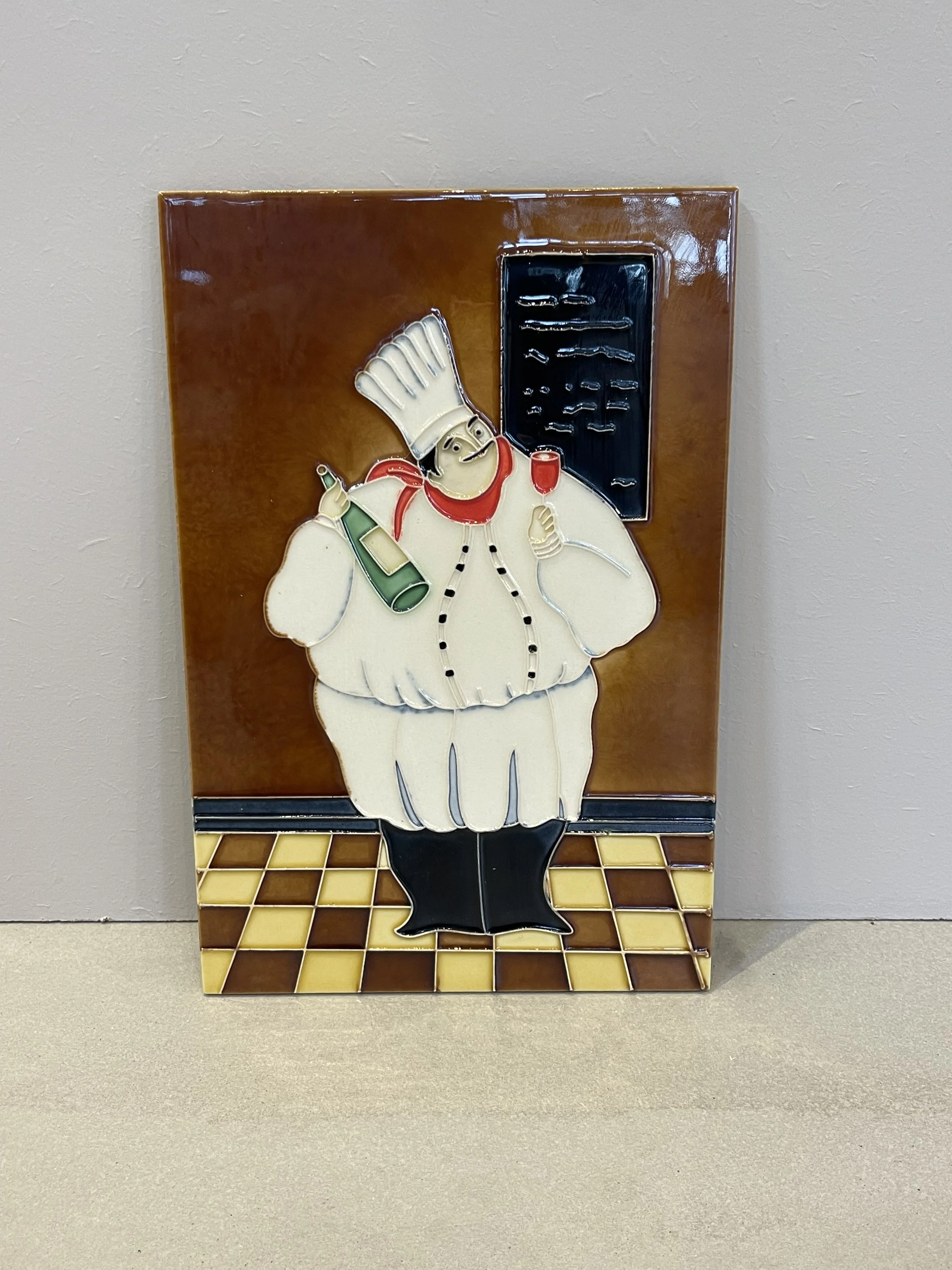 Vintage chef art tile