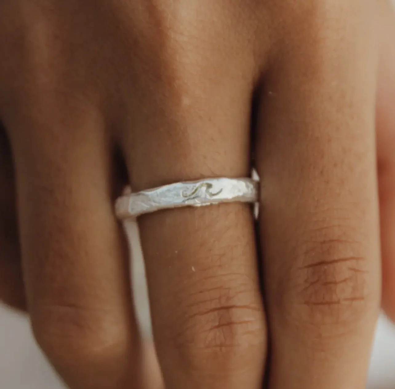 Flow with it silver wave ring