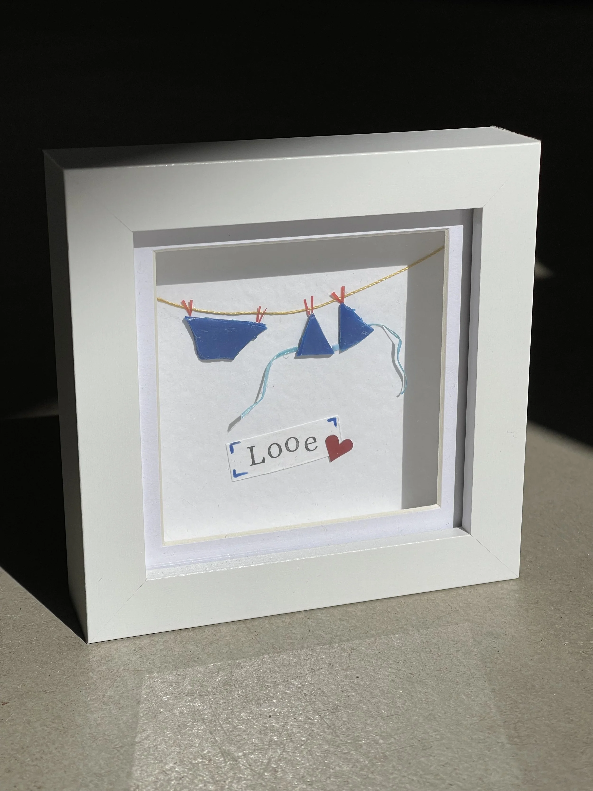 “Looe” deep blue bikini print