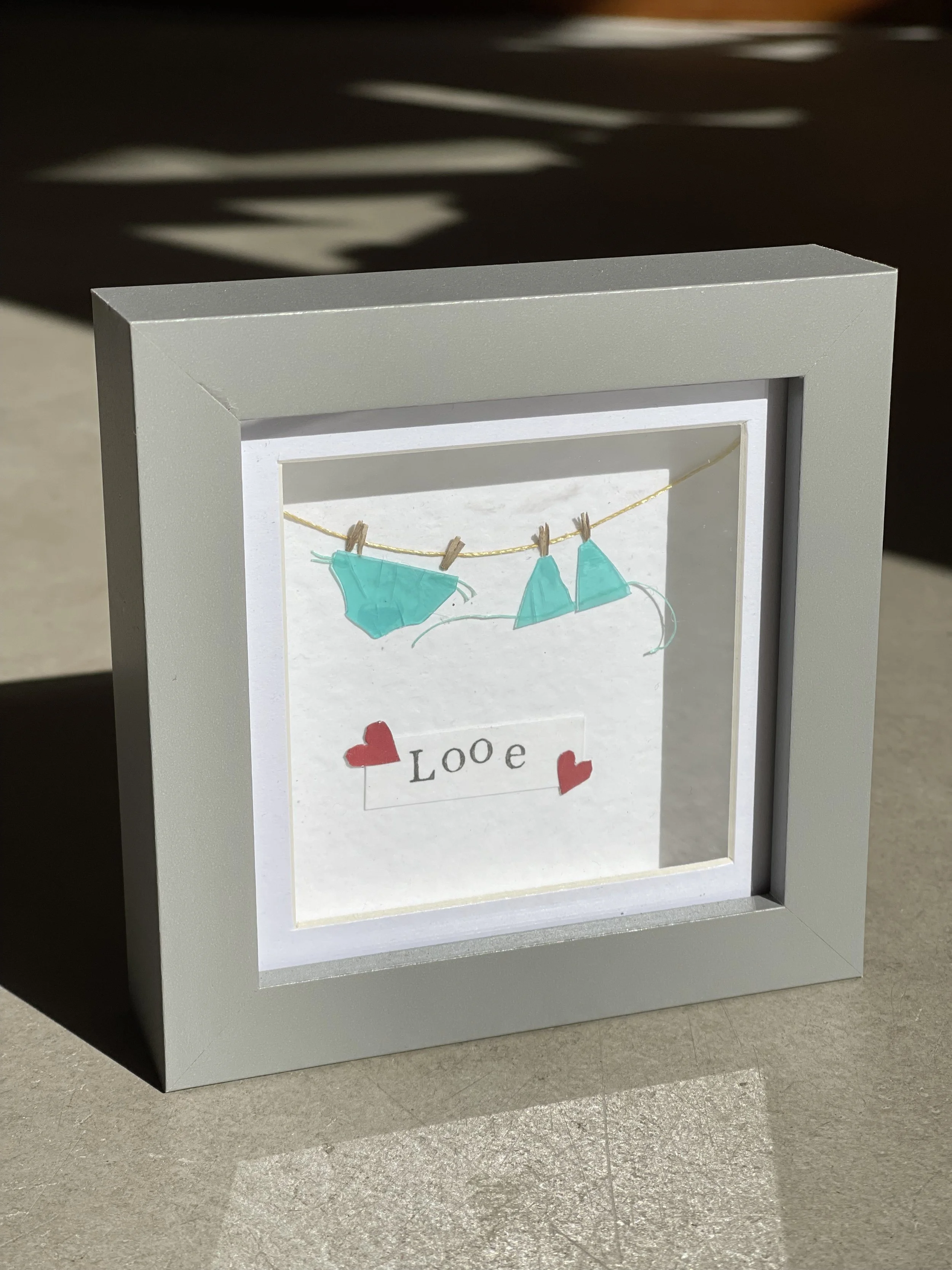 “Looe” turquoise bikini print