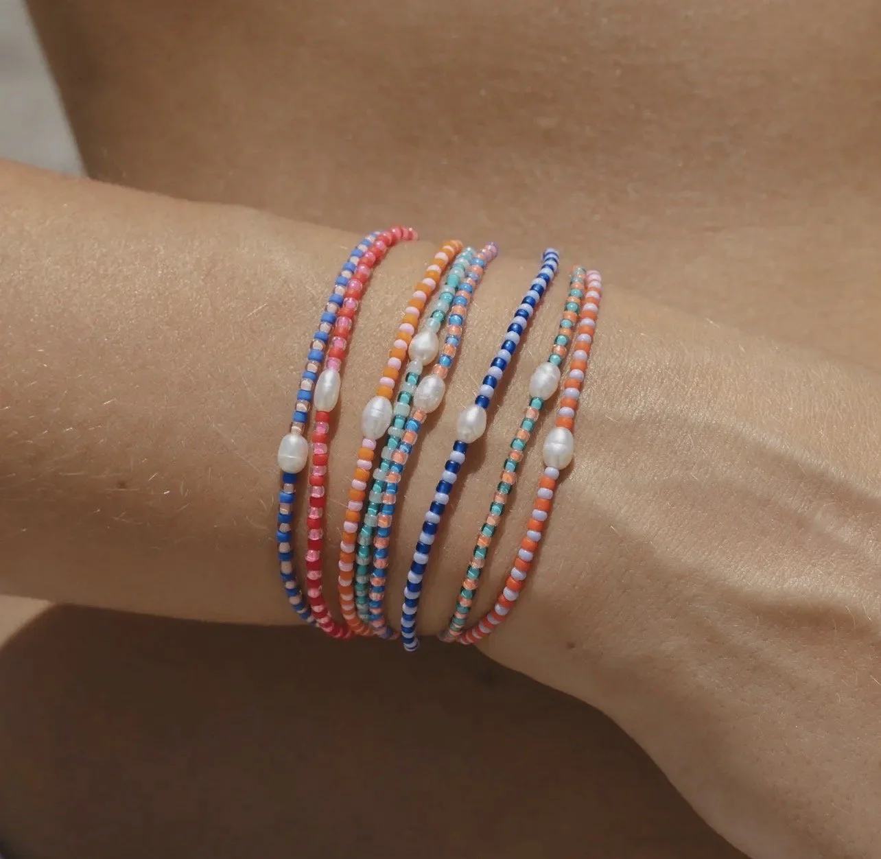 Turquoise dainty beaded bracelet