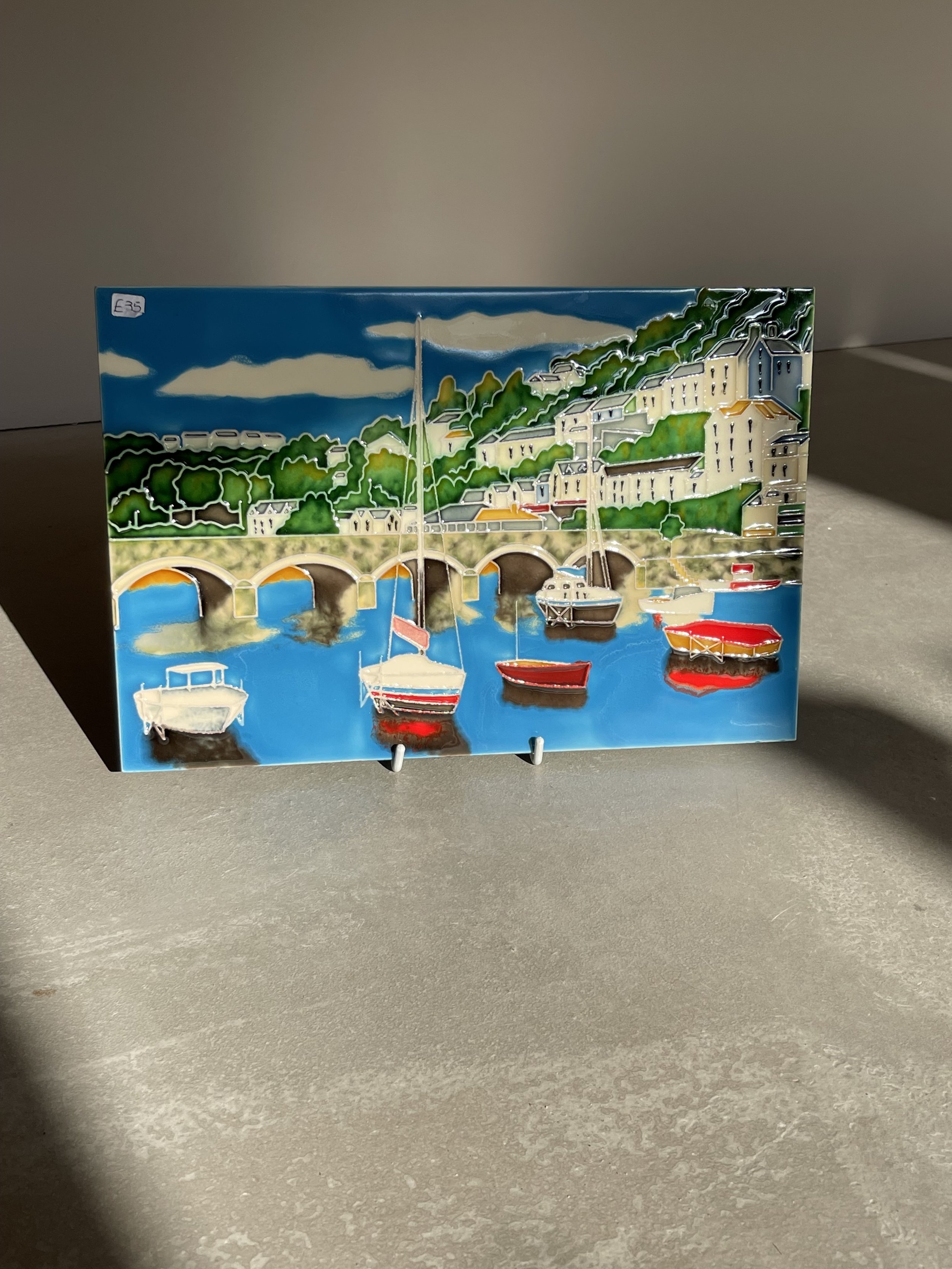 Looe bridge art tile