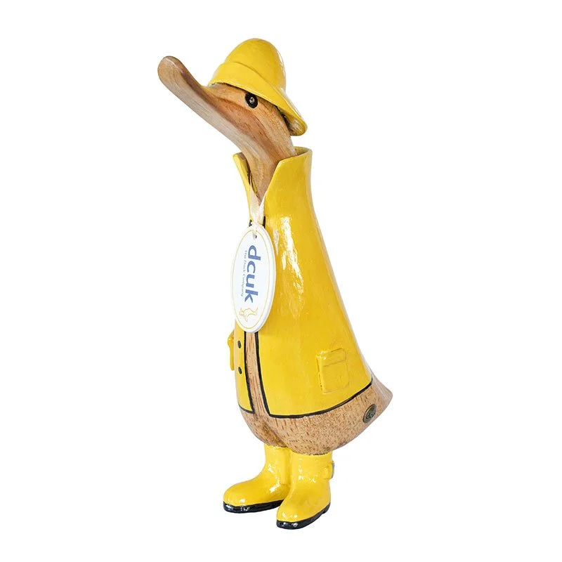 Yellow raincoat duck