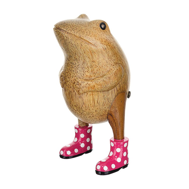 Pink spotty boots jolly frog