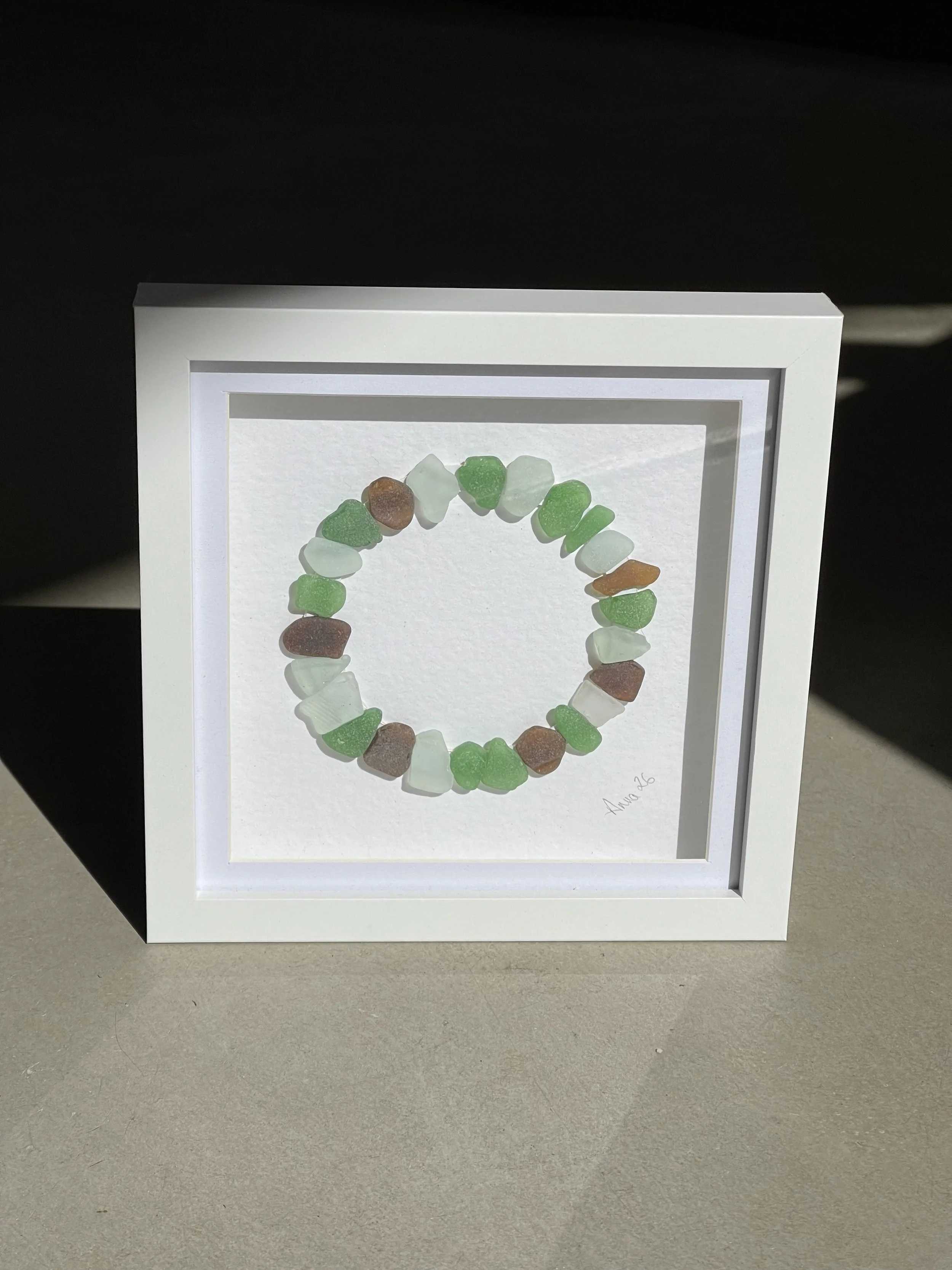 Seaglass wreath print
