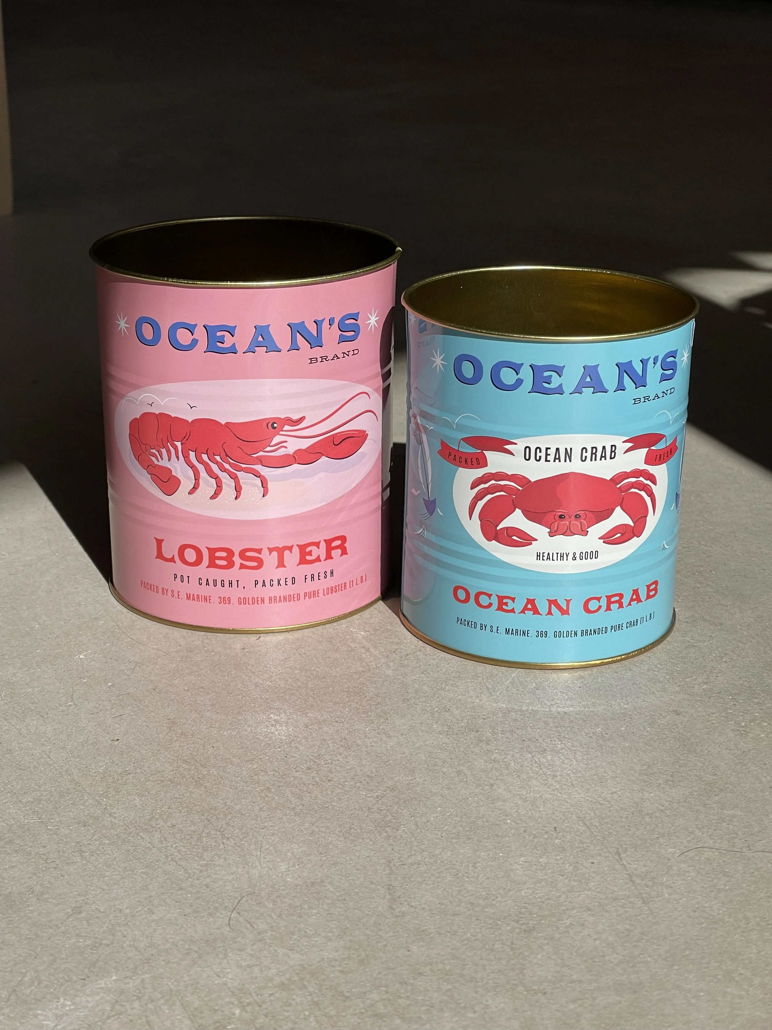 Ocean storage tins
