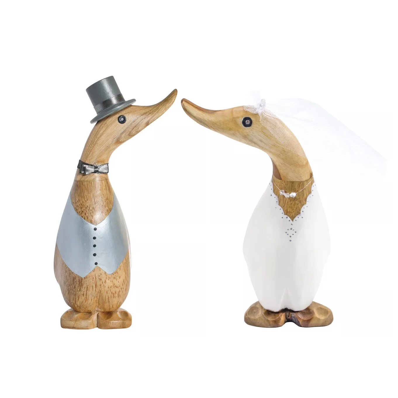 Bride and groom ducks