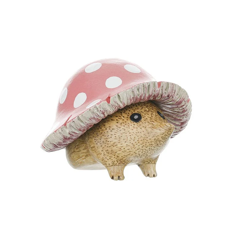 Pink spotty toadstool hedgehog