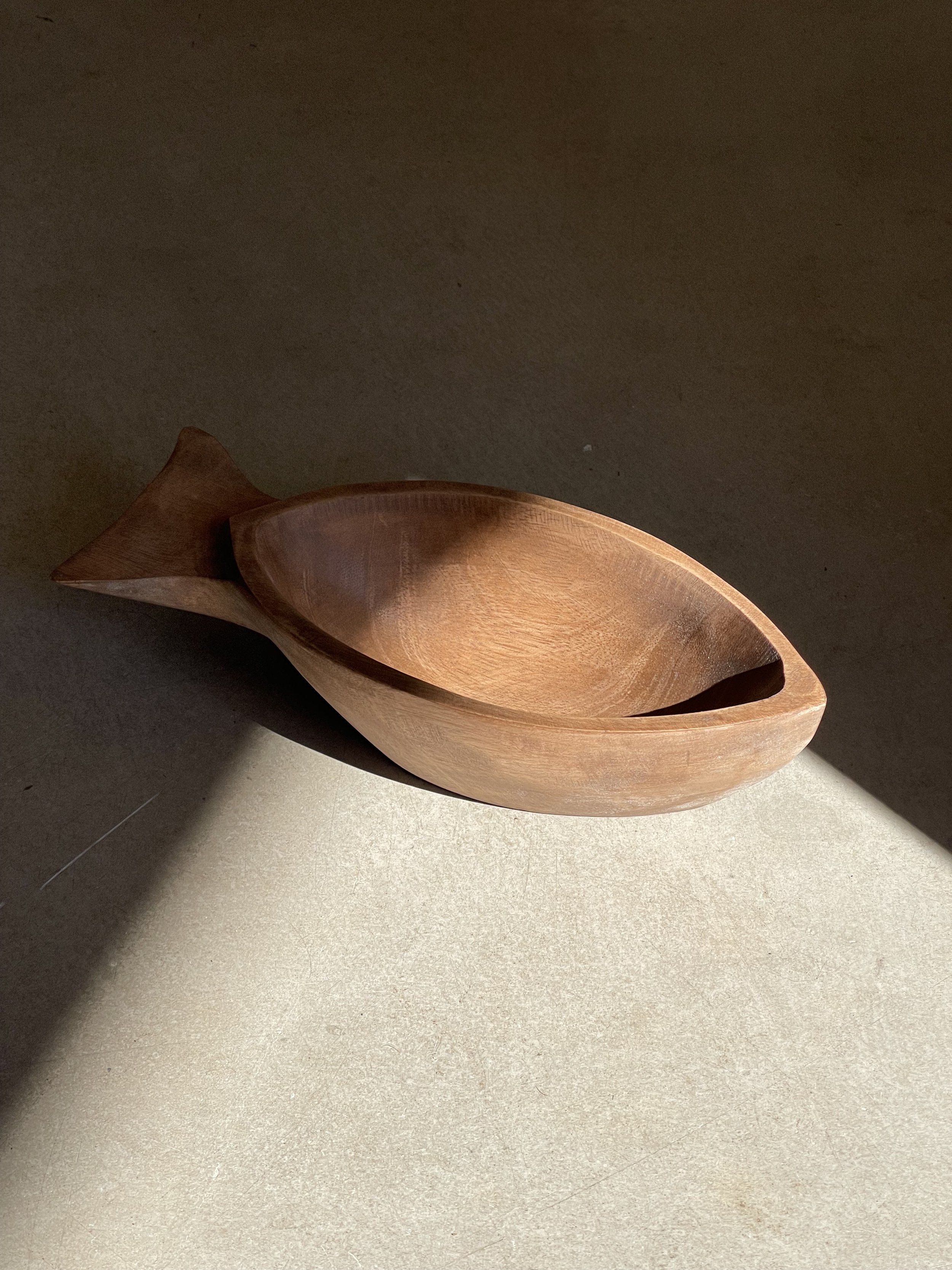 Wooden fish bowl