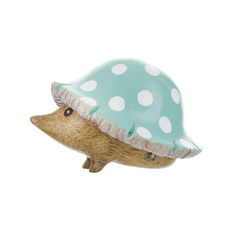 Green spotty toadstool hedgehog