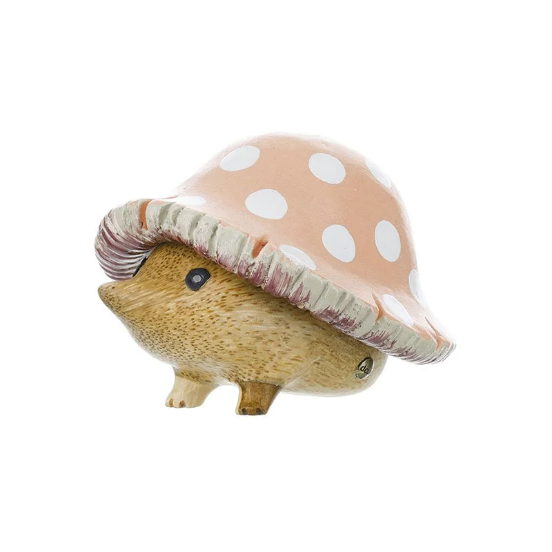 Peach spotty toadstool hedgehog