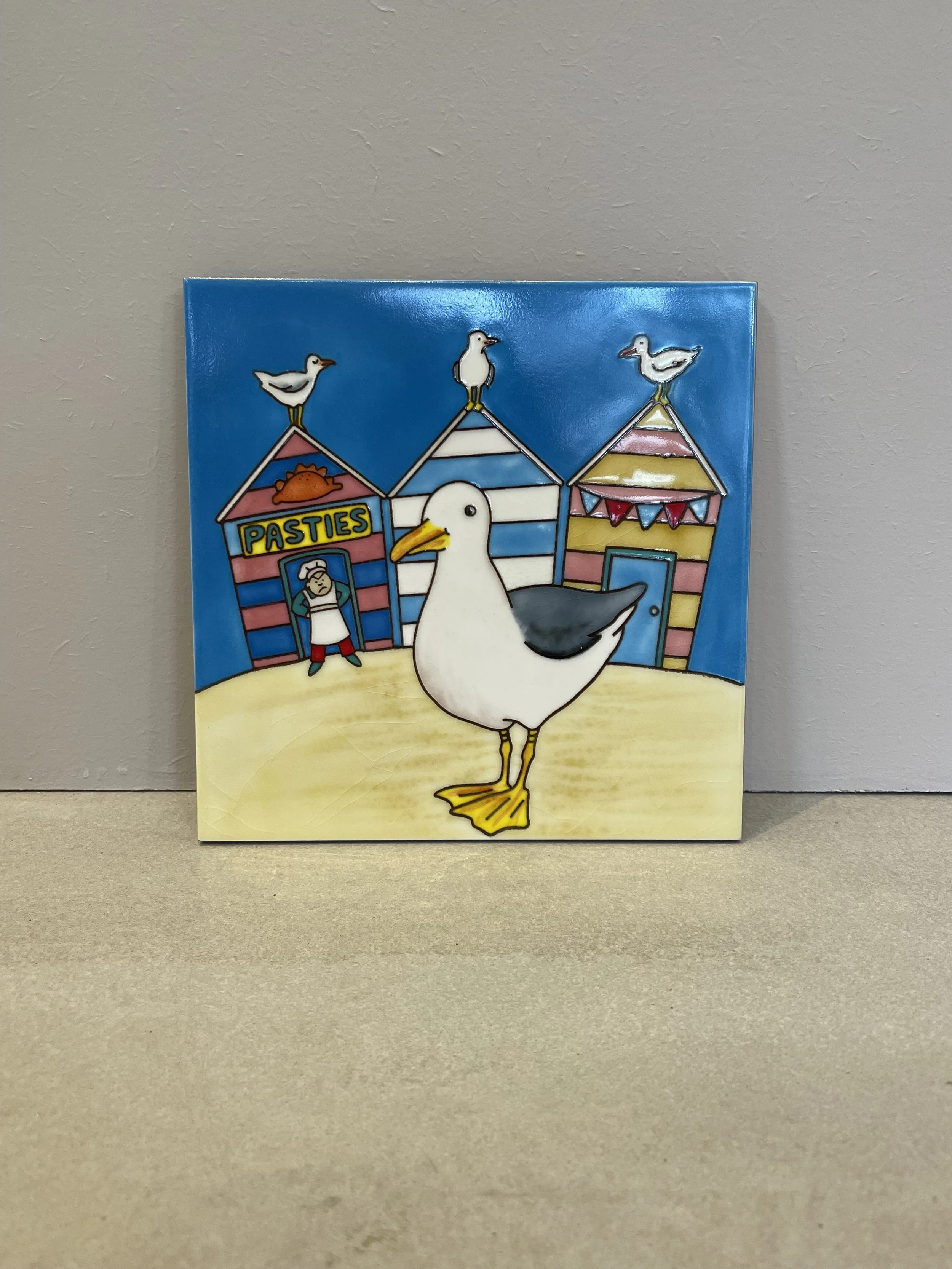 Seagull art tile