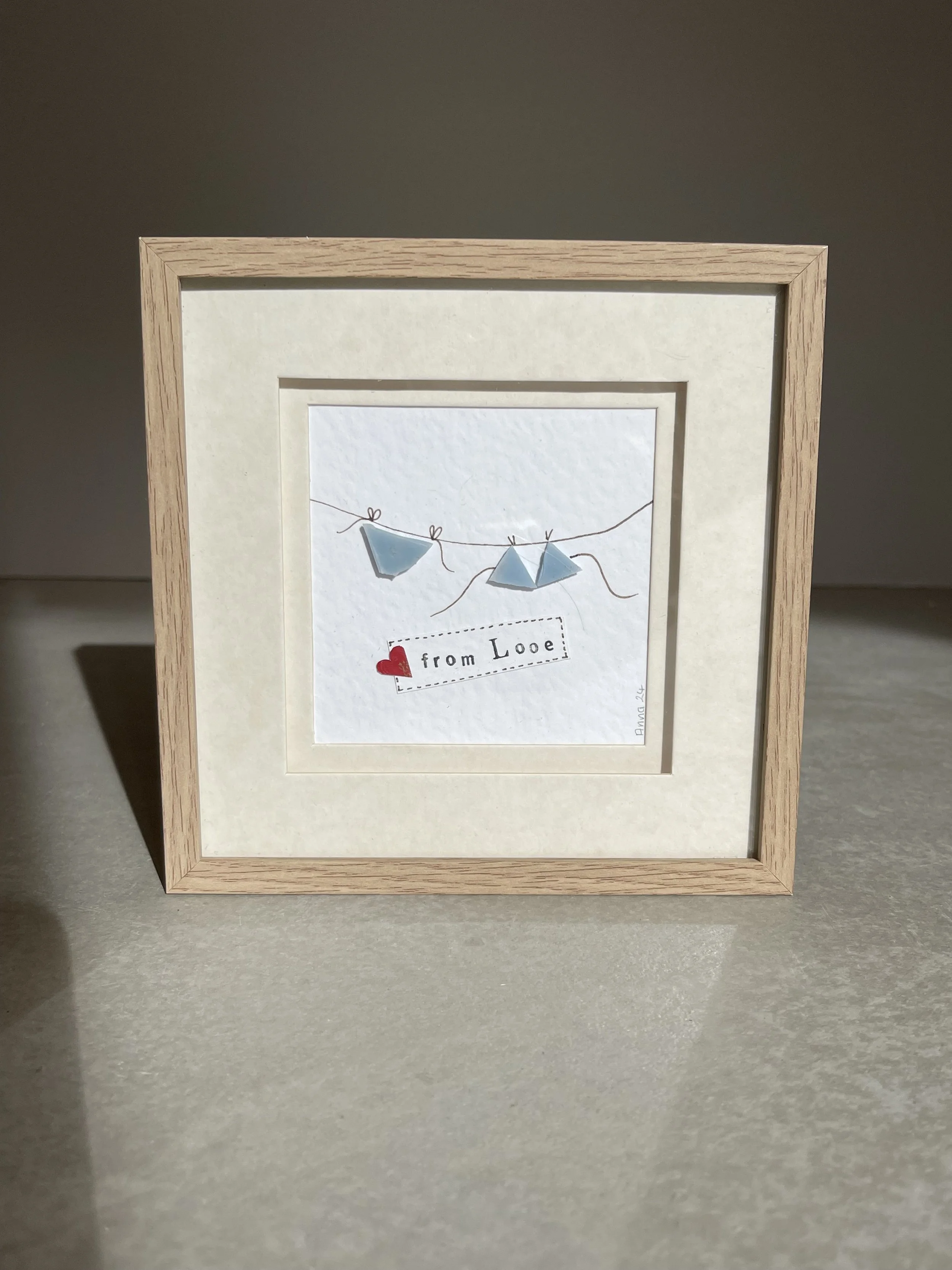 “From Looe” sea glass bikini print