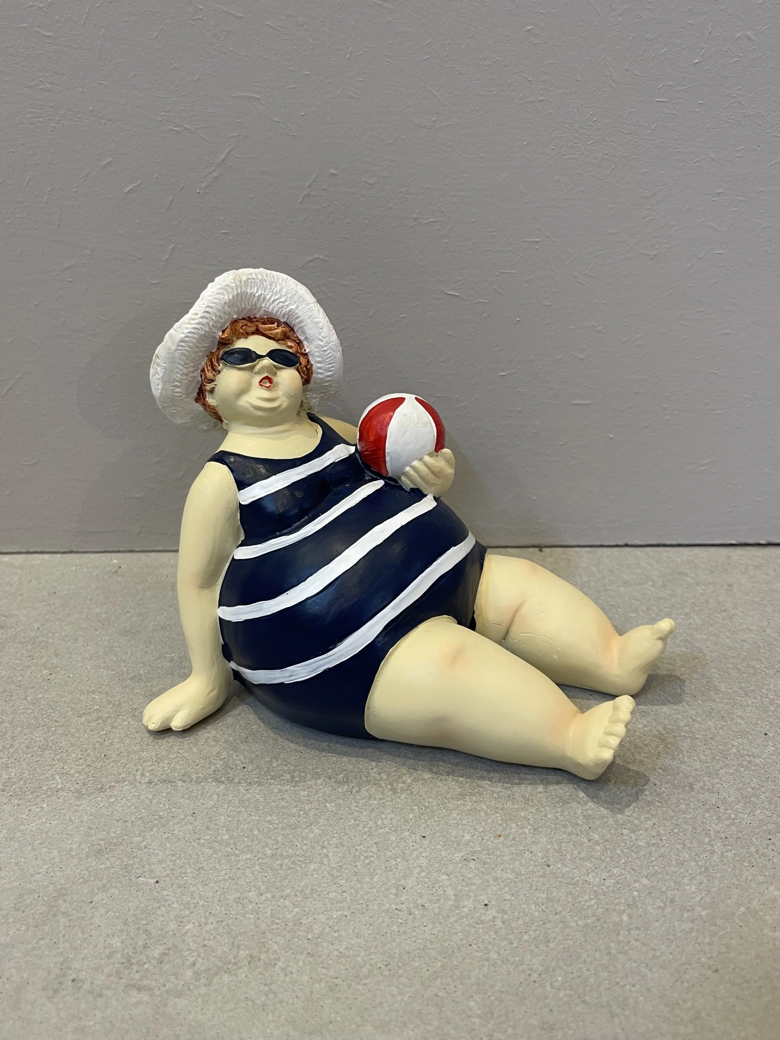 Beach lady with ball