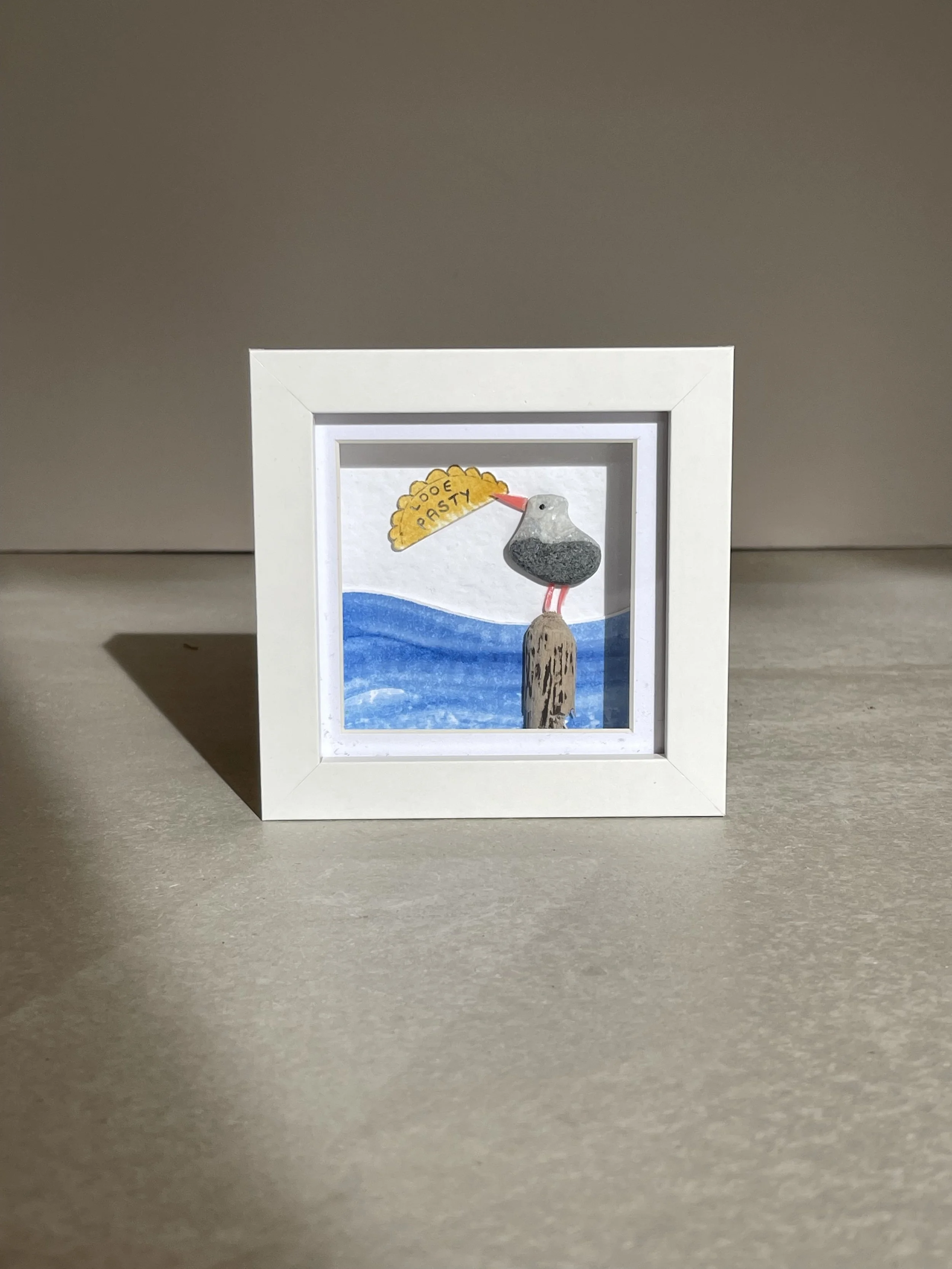 Looe seagull and pasty print