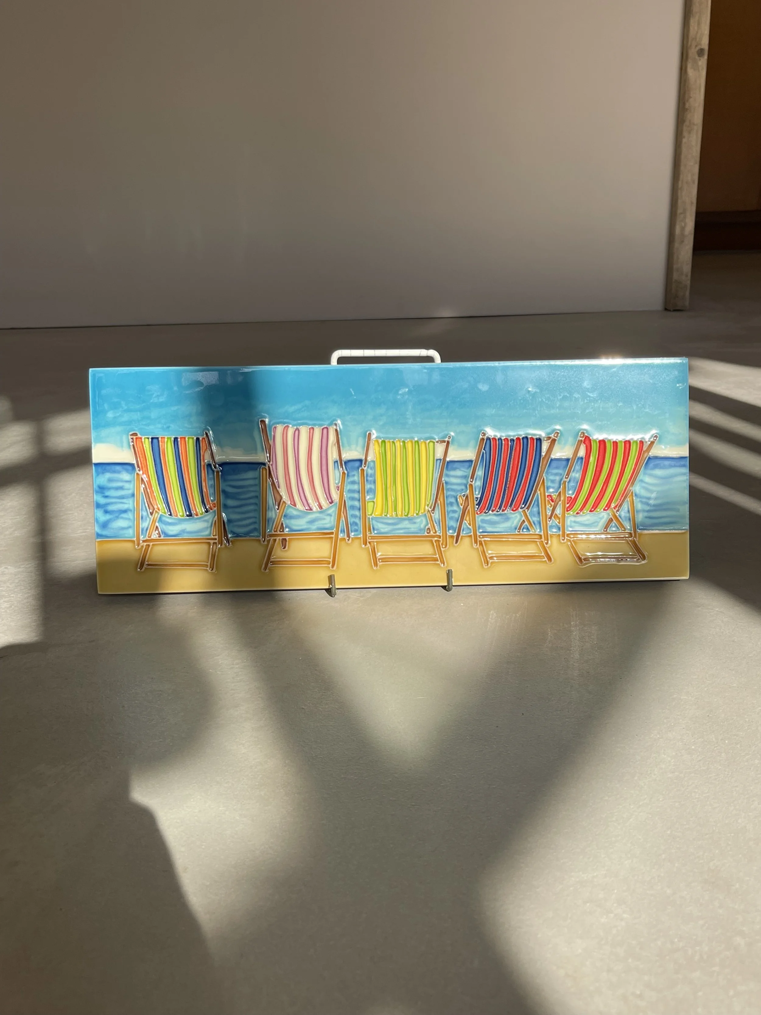 Deck chairs art tile