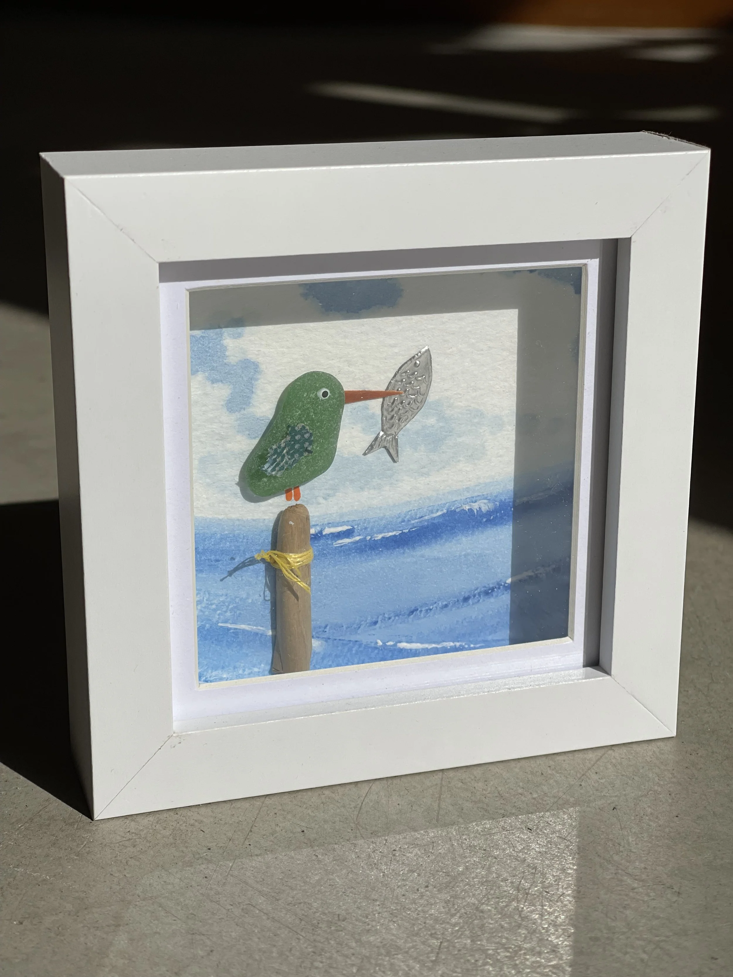 Bird with fish print