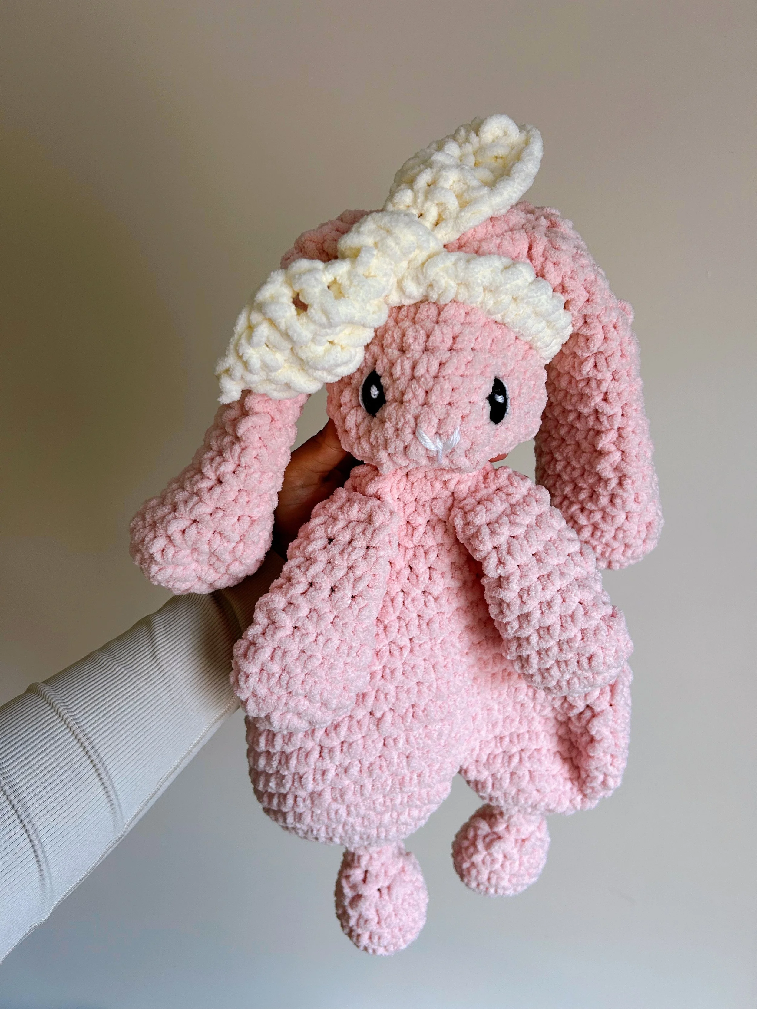 Crochet Bunny Lovey with Bow