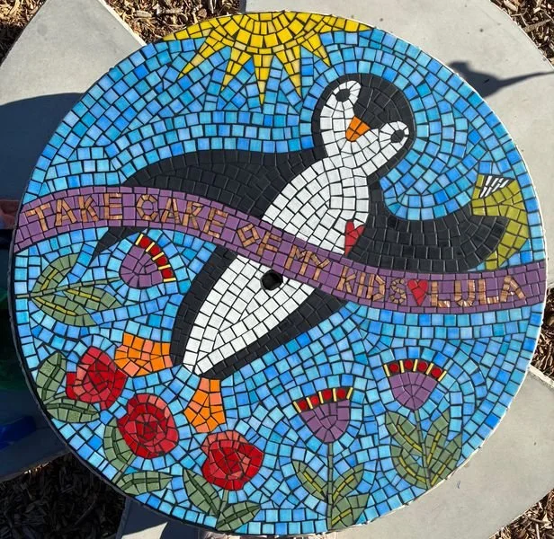 Dolores Gonzales Elementary School, 2025
Garden table mosaic honoring a beloved parent and school volunteer, Albuquerque, NM