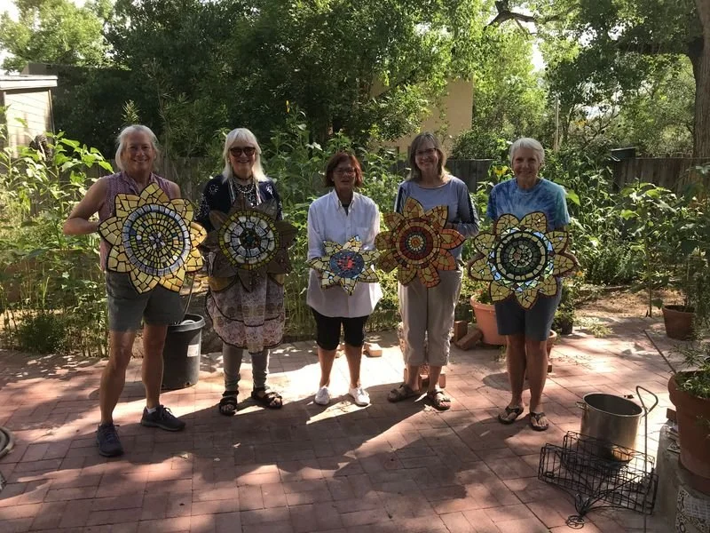 Group mosaic sunflower class