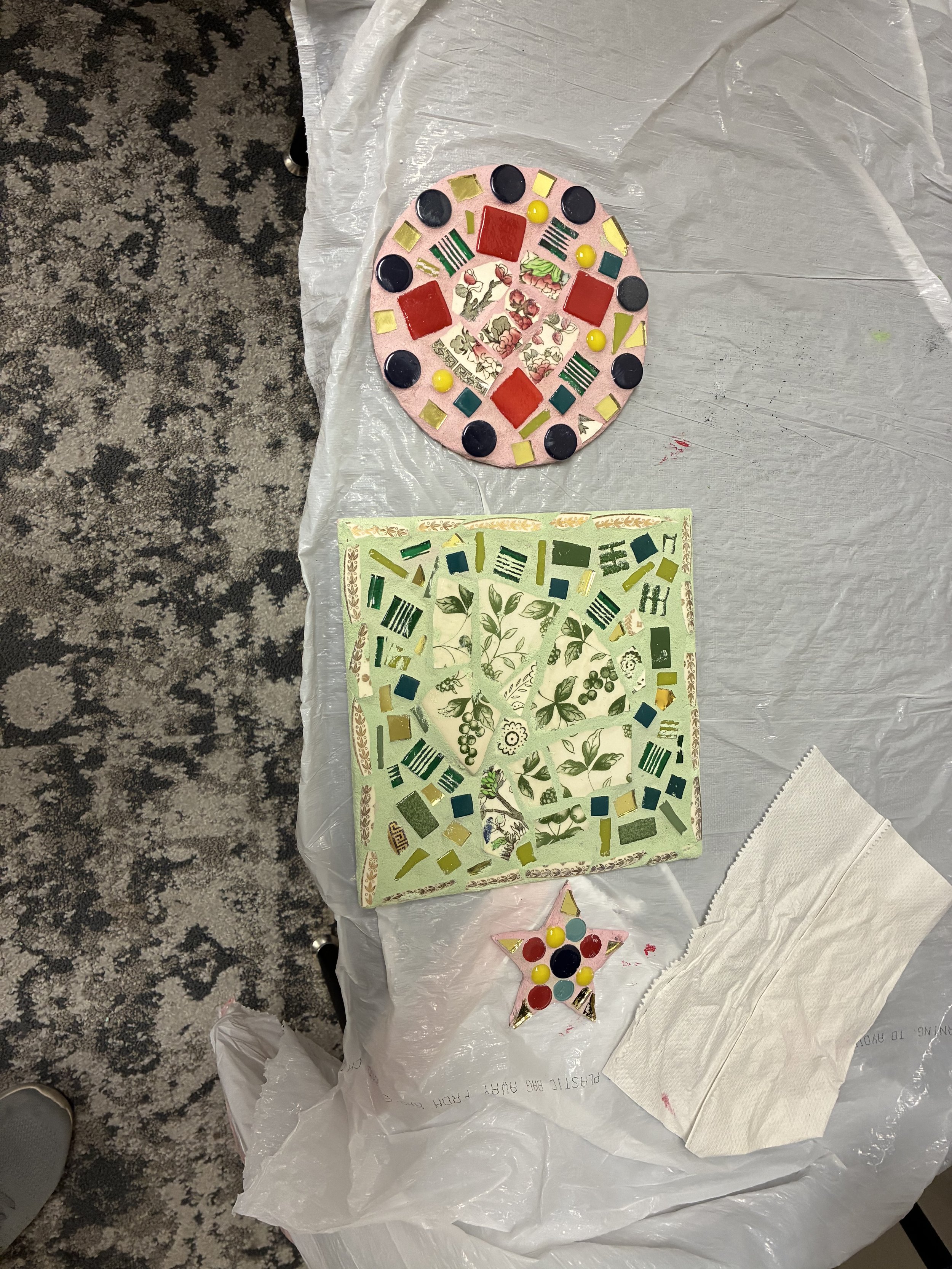 Finished pieces from group class