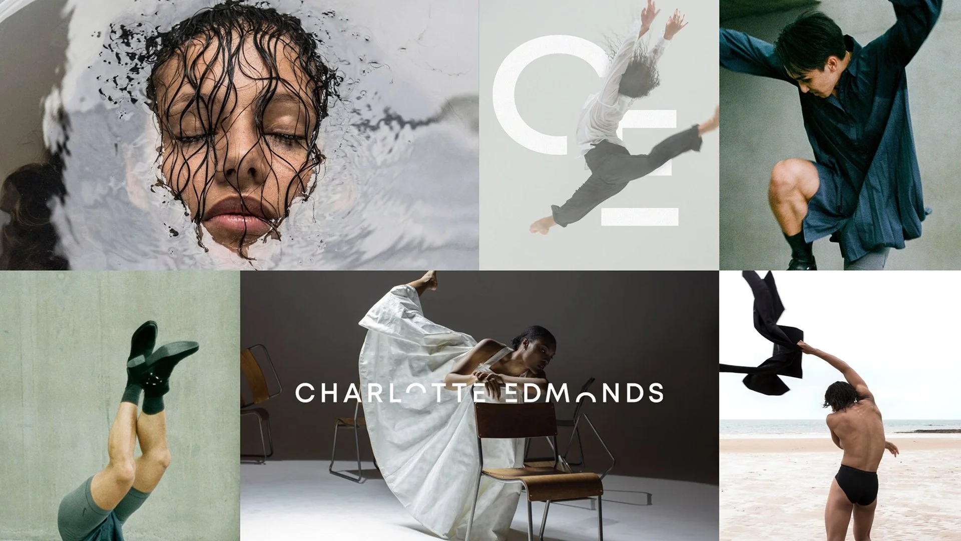 Typography system for contemporary dance brand identity with modern minimalist letterforms