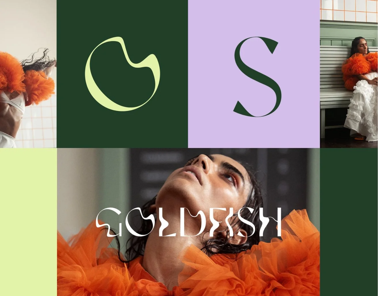 Film brand identity design for Goldfish featuring typography, art direction and visual identity system