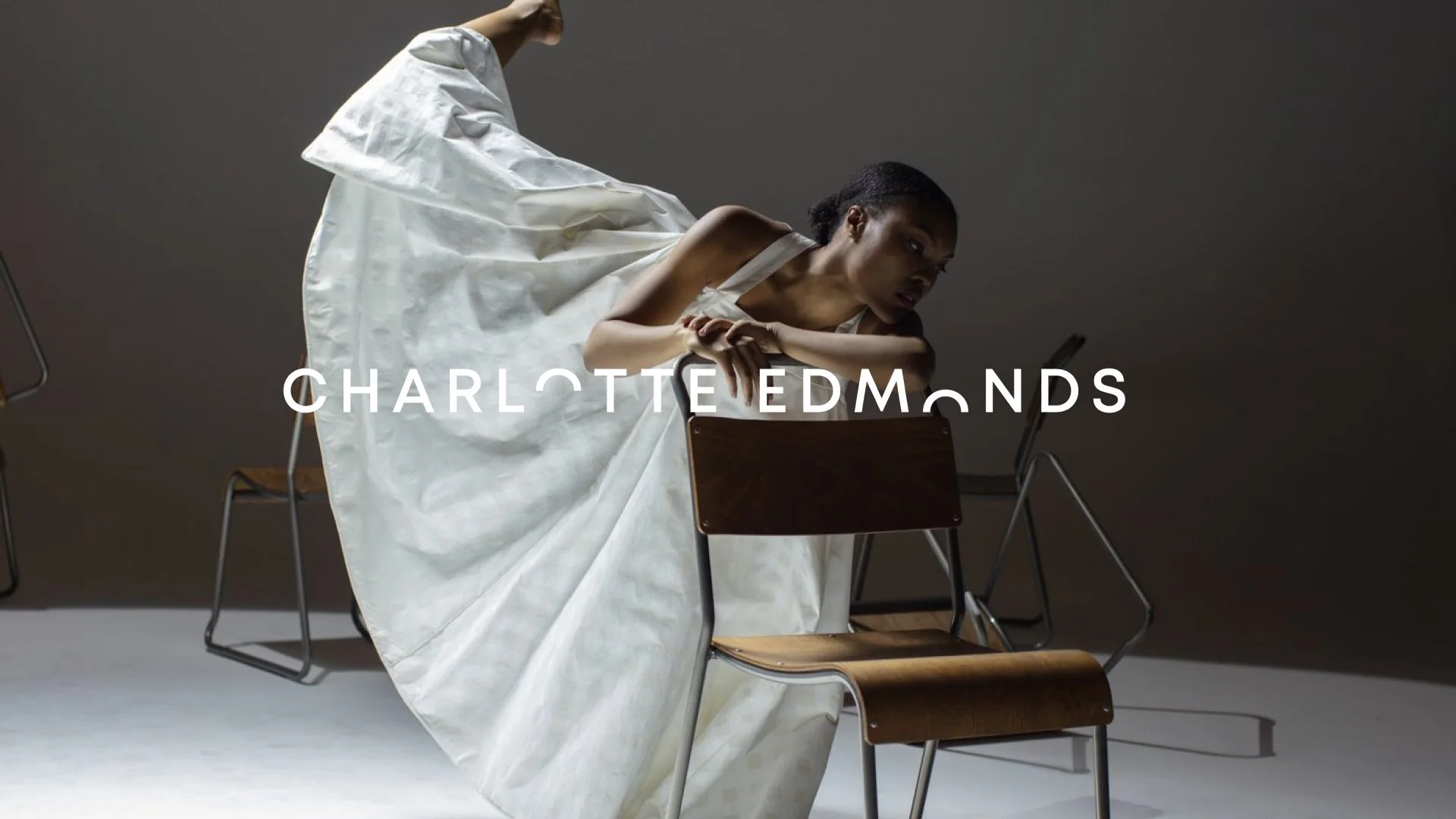 Brand identity design for contemporary dance artist Charlotte Edmonds featuring expressive movement and minimal typography