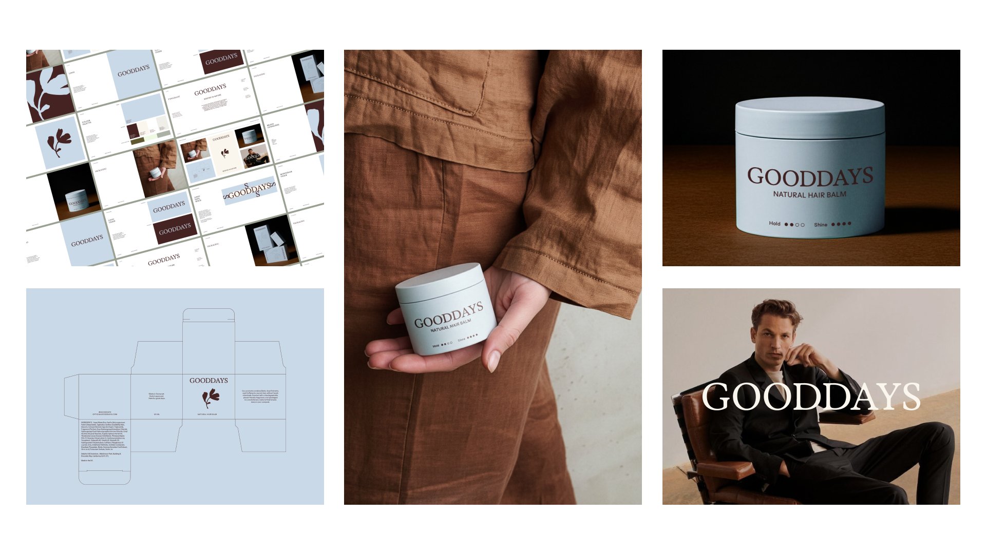 Brand identity guidelines and visual system for Gooddays consumer product