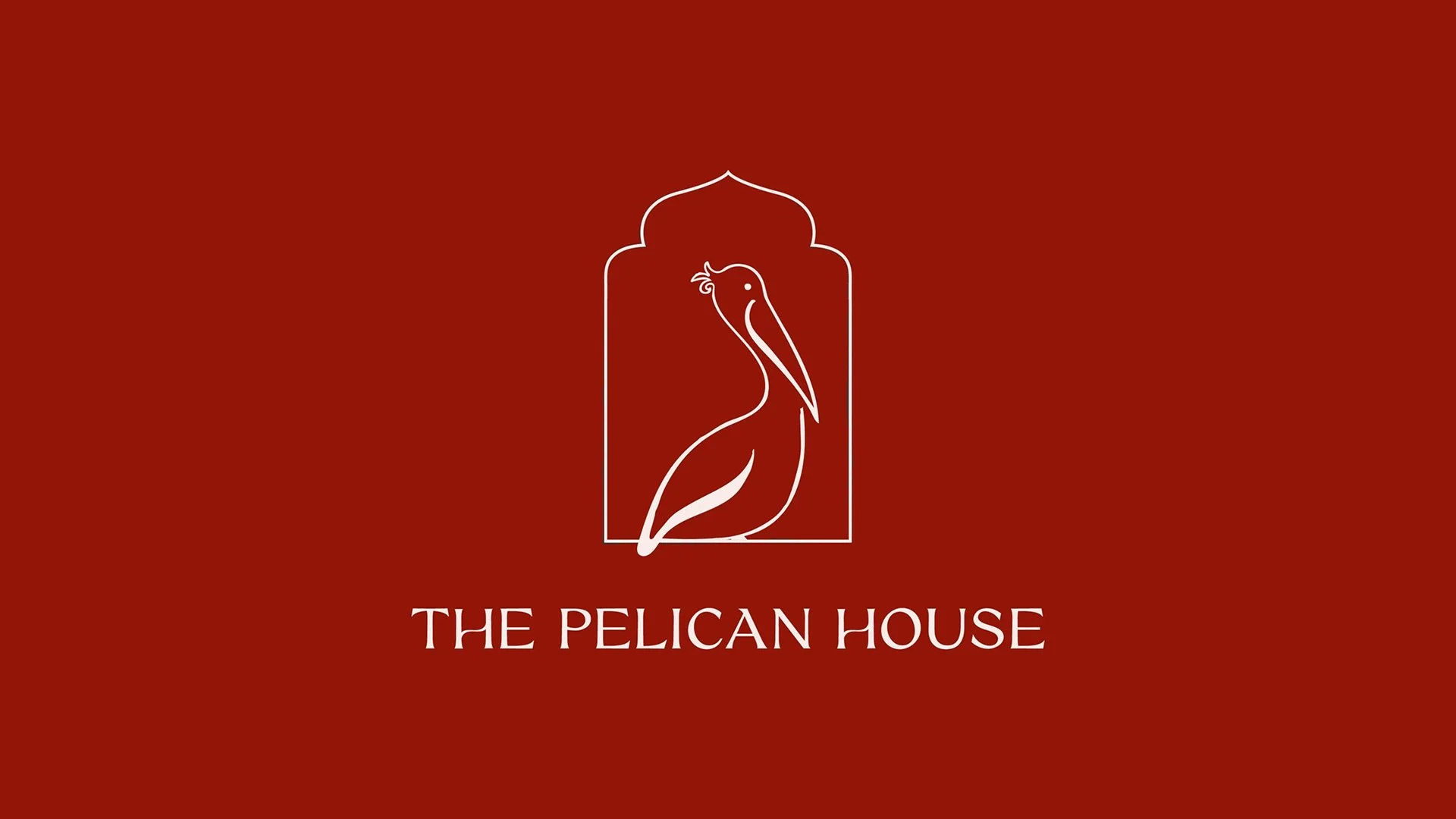 Pelican logo mark and brand identity for The Pelican House