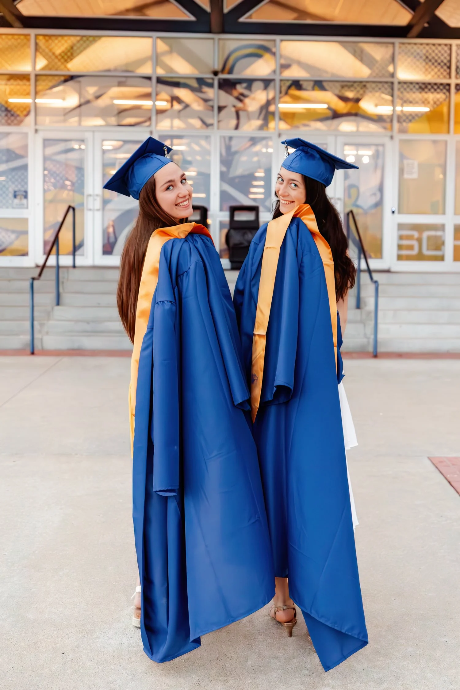 Kai and Sophie BFF Cap and Gown Session | Bolivar High School Senior Photographer