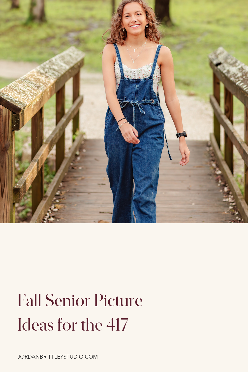 Fall senior picture ideas for the 417 with an outdoor senior portrait