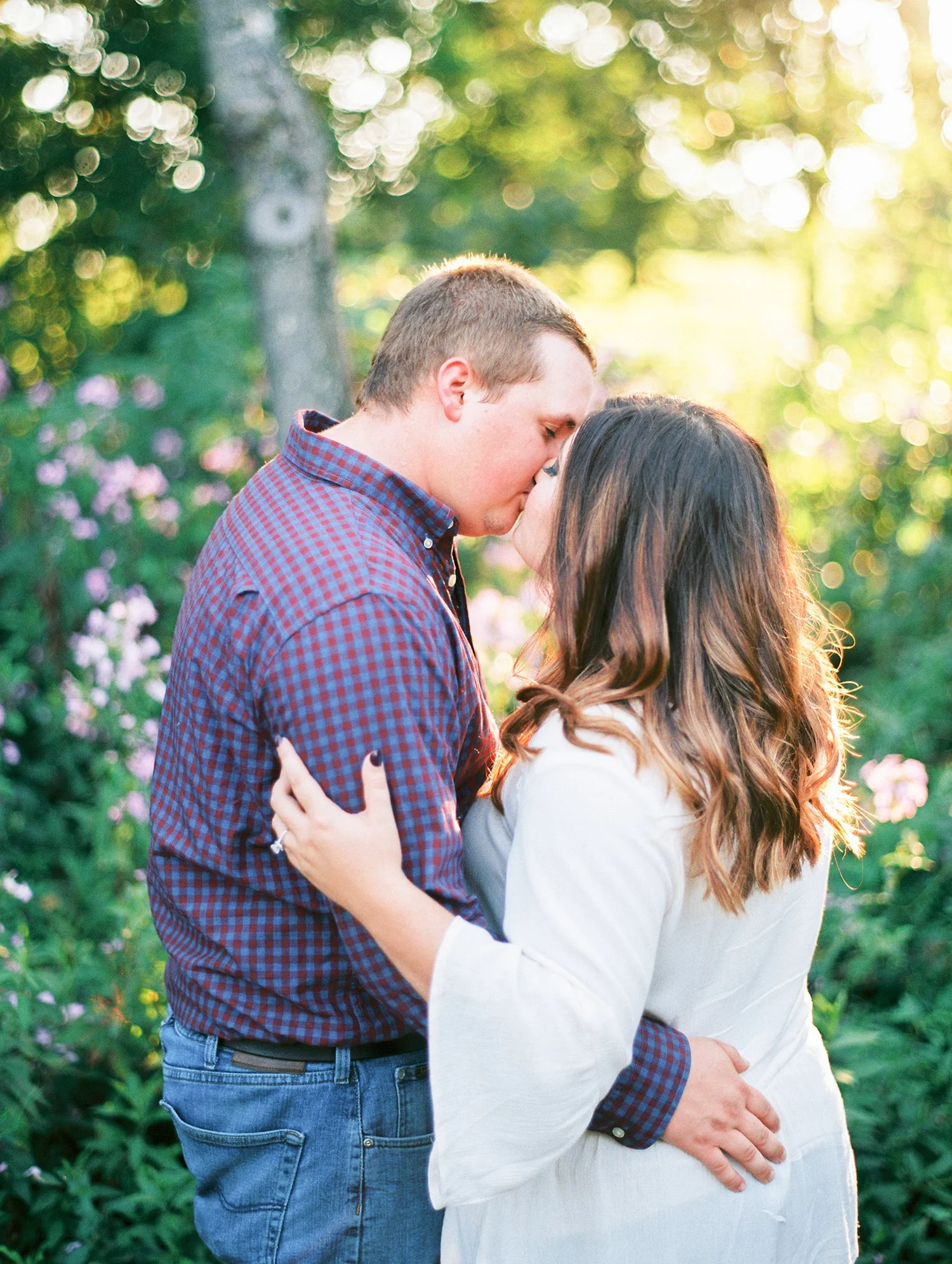 Sam and Mike during their engagement photo session near Bolivar, Missouri.