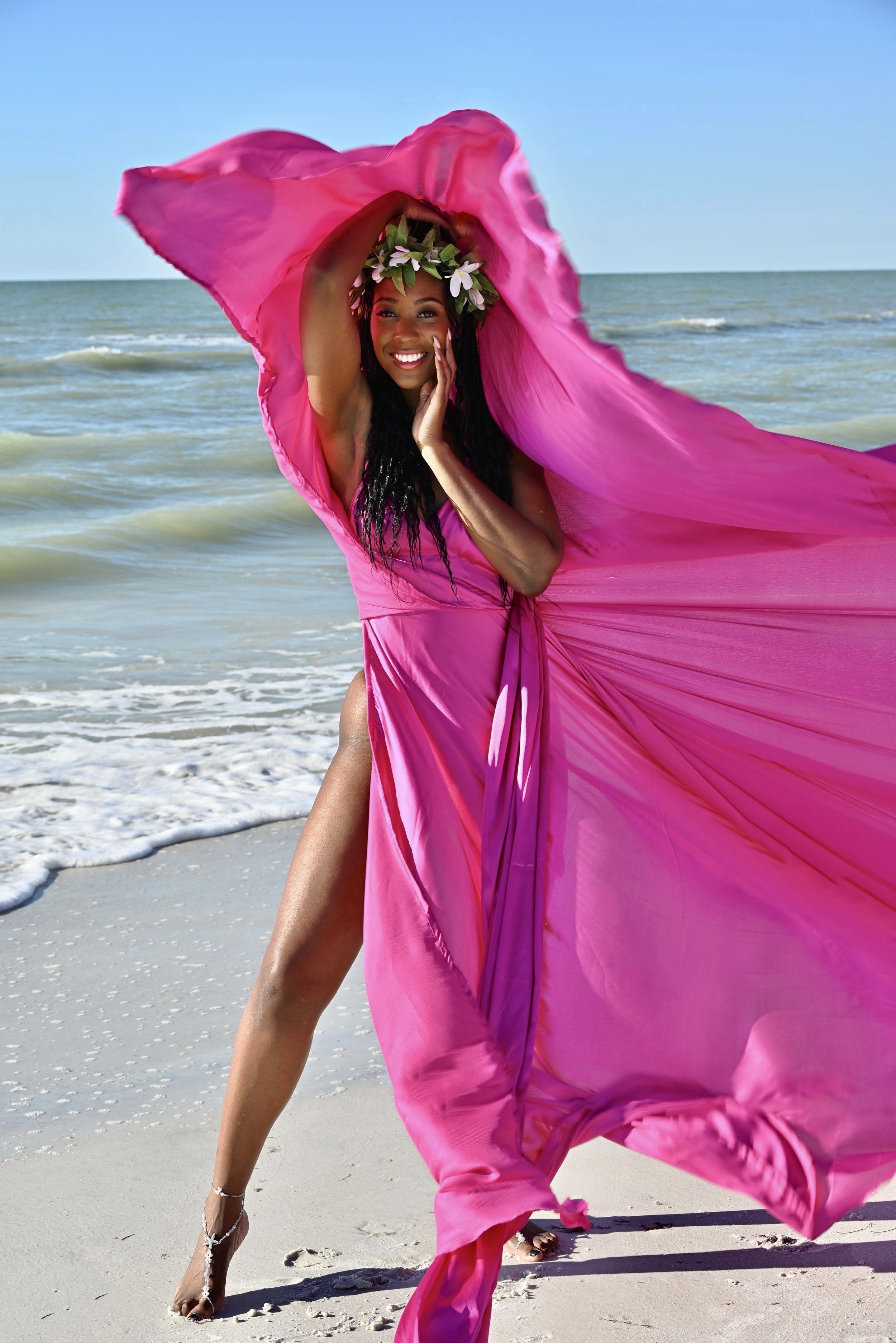 Flying Dress Portrait Session - Clearwater Beach