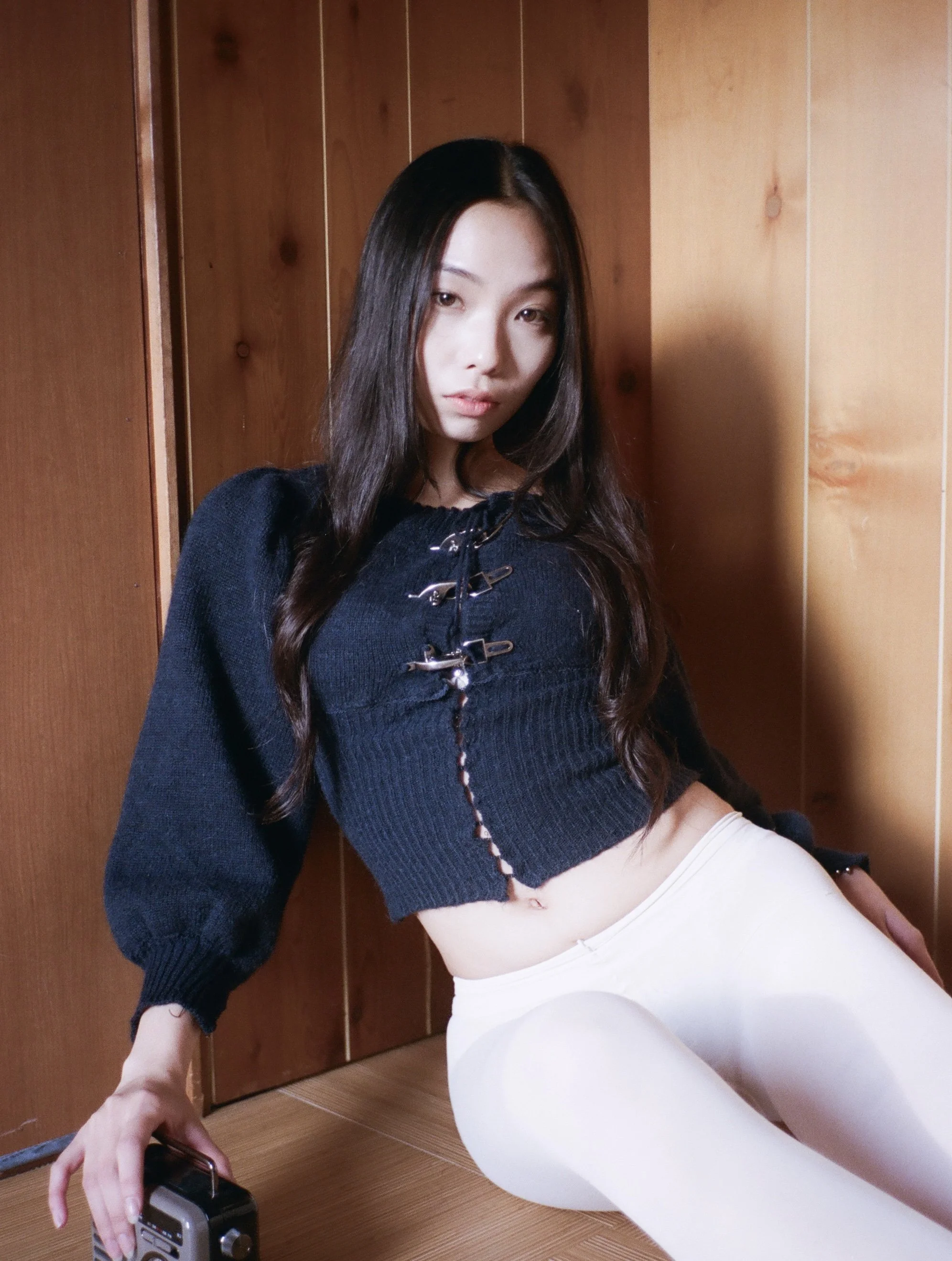 cashmere metal cardigan