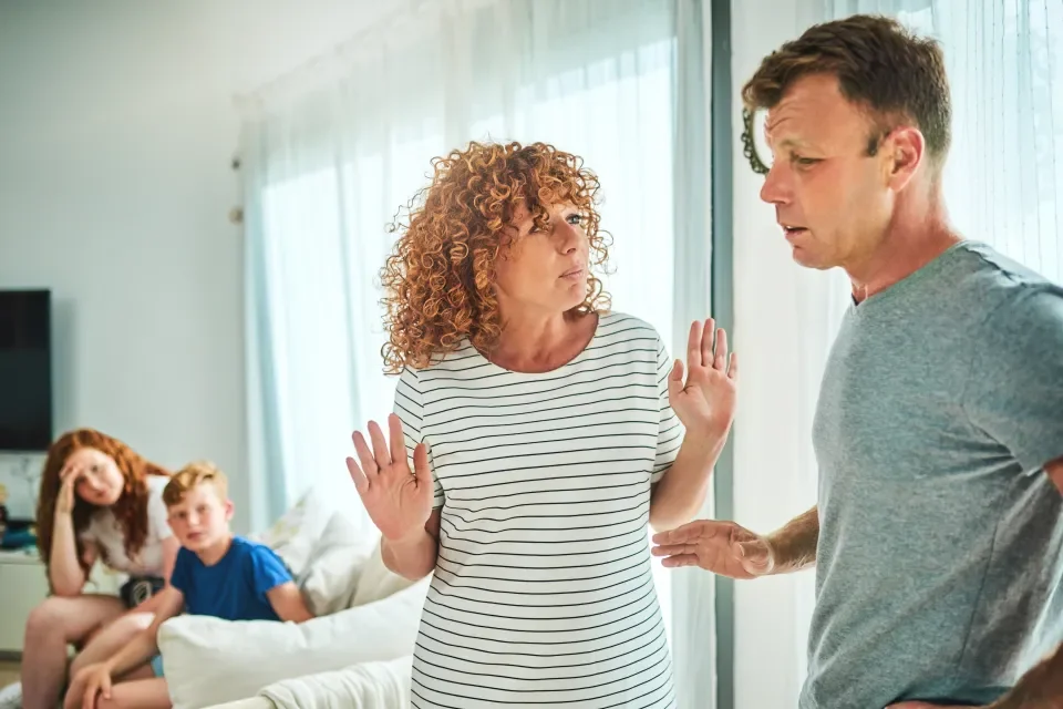 Parents argue during school break