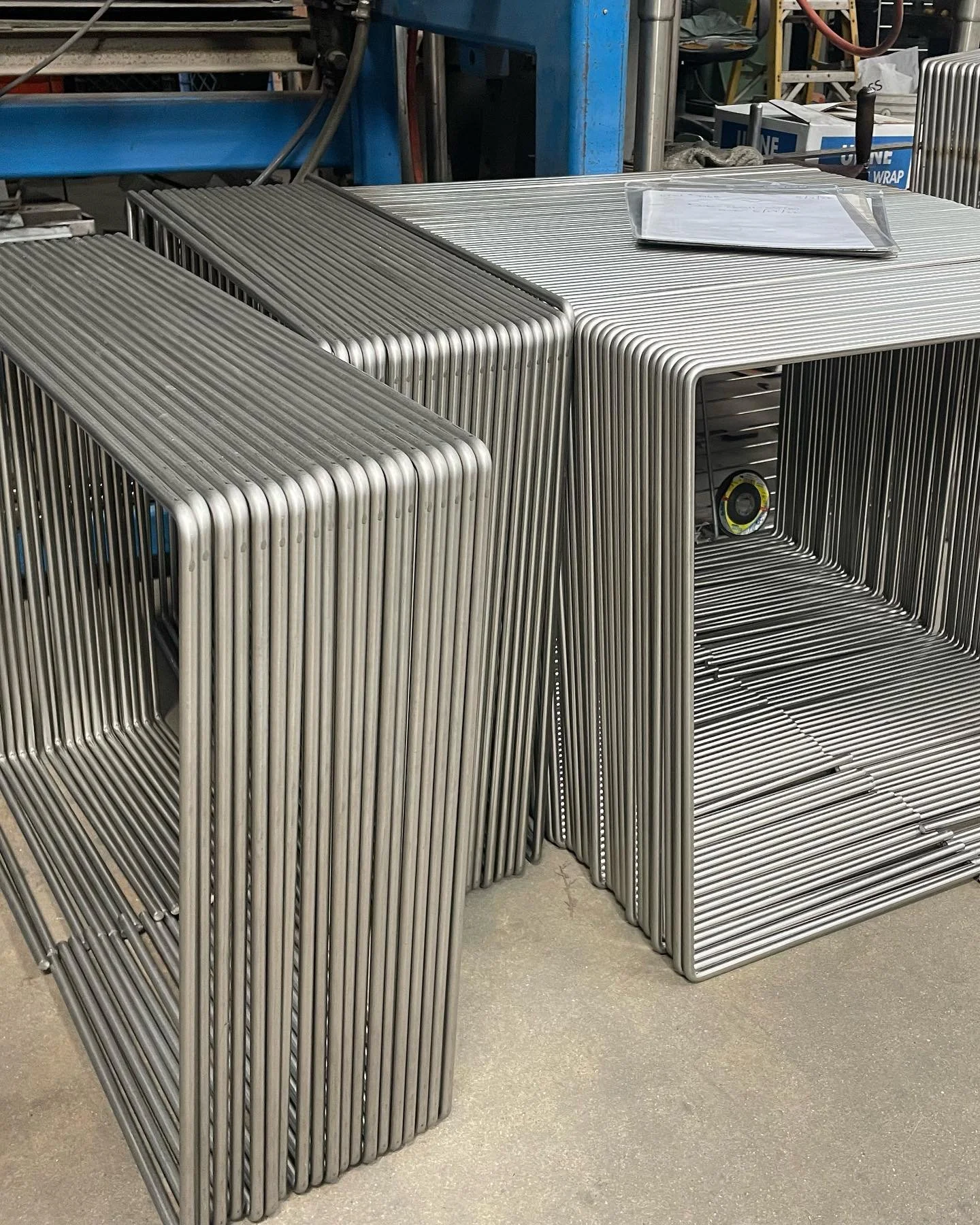 Blessed to get a very large order of S/S wire shelving for some reach in refrigerators for a nation wide chicken chain. Hard work and a good quality product continues to pay off. #wireshelving #wireproducts #stainlesssteel #fabricator #refrigeration 