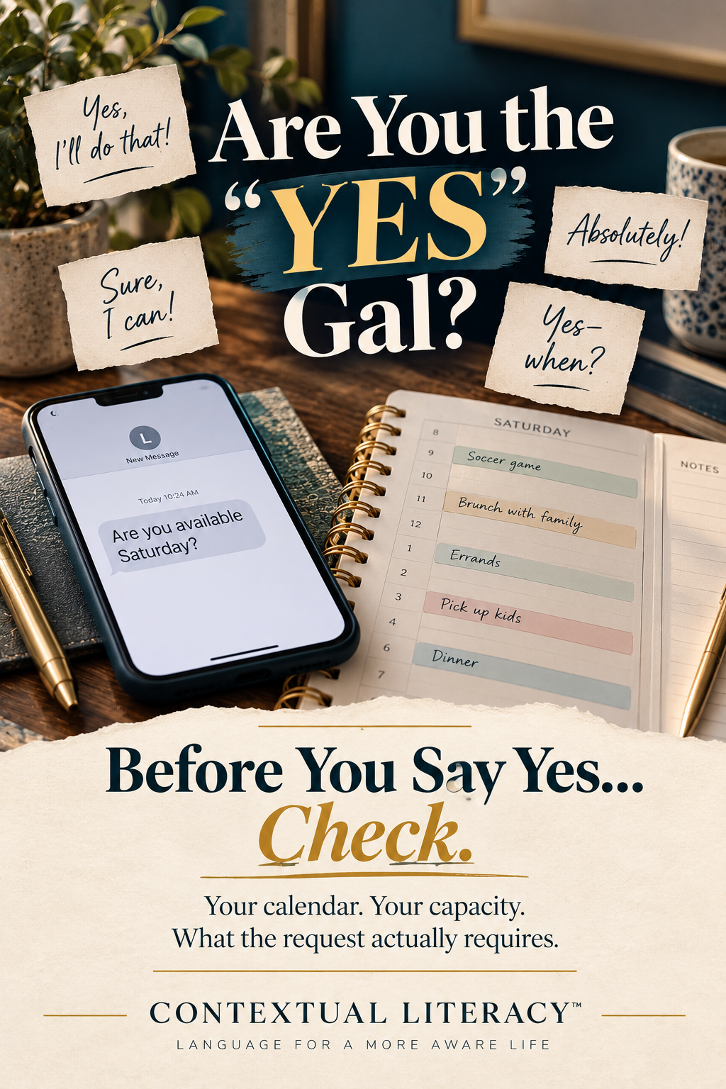 Are You the “Yes” Gal? Before You Say Yes, Check