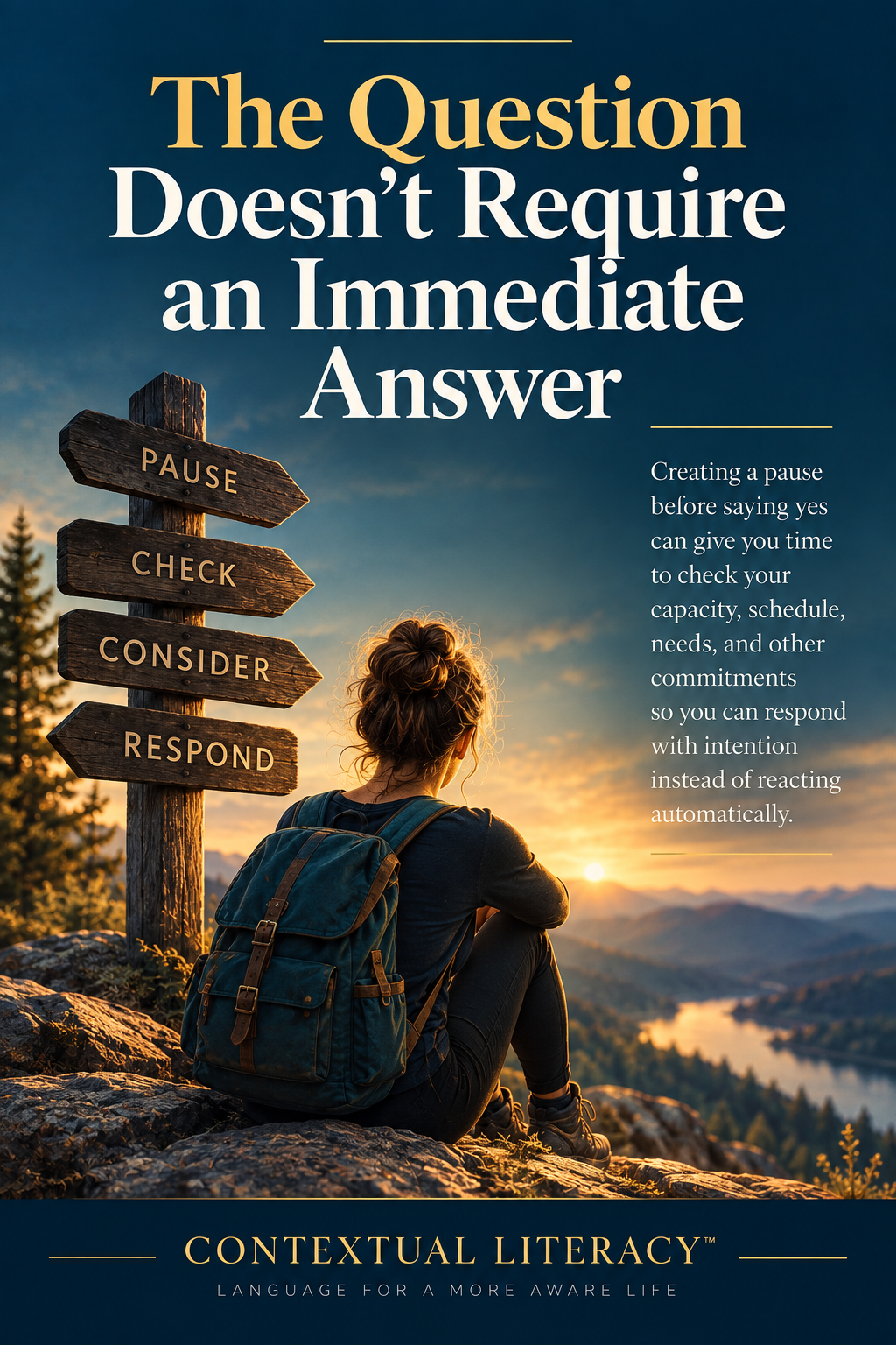 The Question Doesn’t Require an Immediate Answer: Creating Space Before You Say Yes